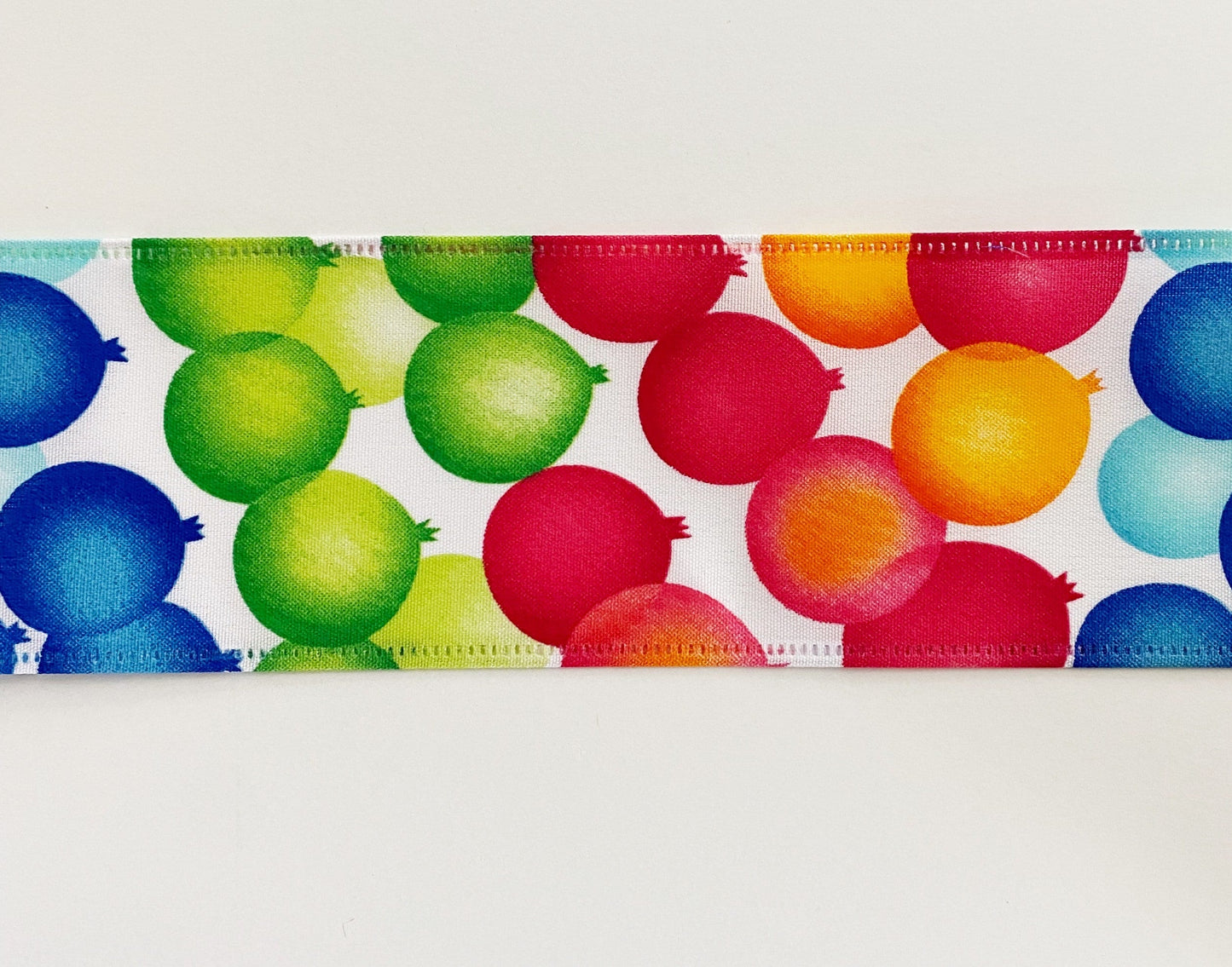 Birthday Wired Ribbon - Featuring Birthday Balloons in Festive Colors - 2.5 Inches x 10 Yards Wired Ribbon