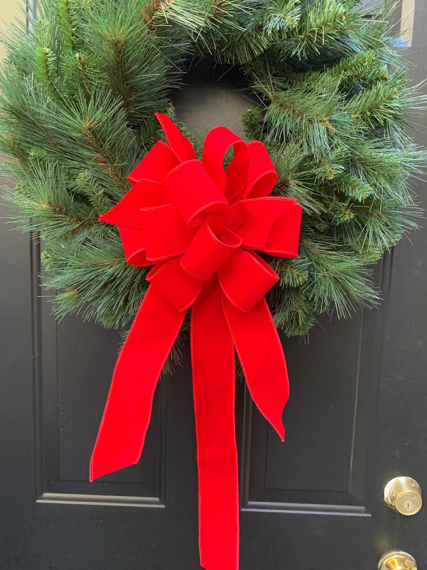 Red Velvet Bow, Red Bow, Red Velvet Bow, Red Bows, Holiday, Holiday Bows, Christmas Bow, Mailbox Bow, Bows, Bow