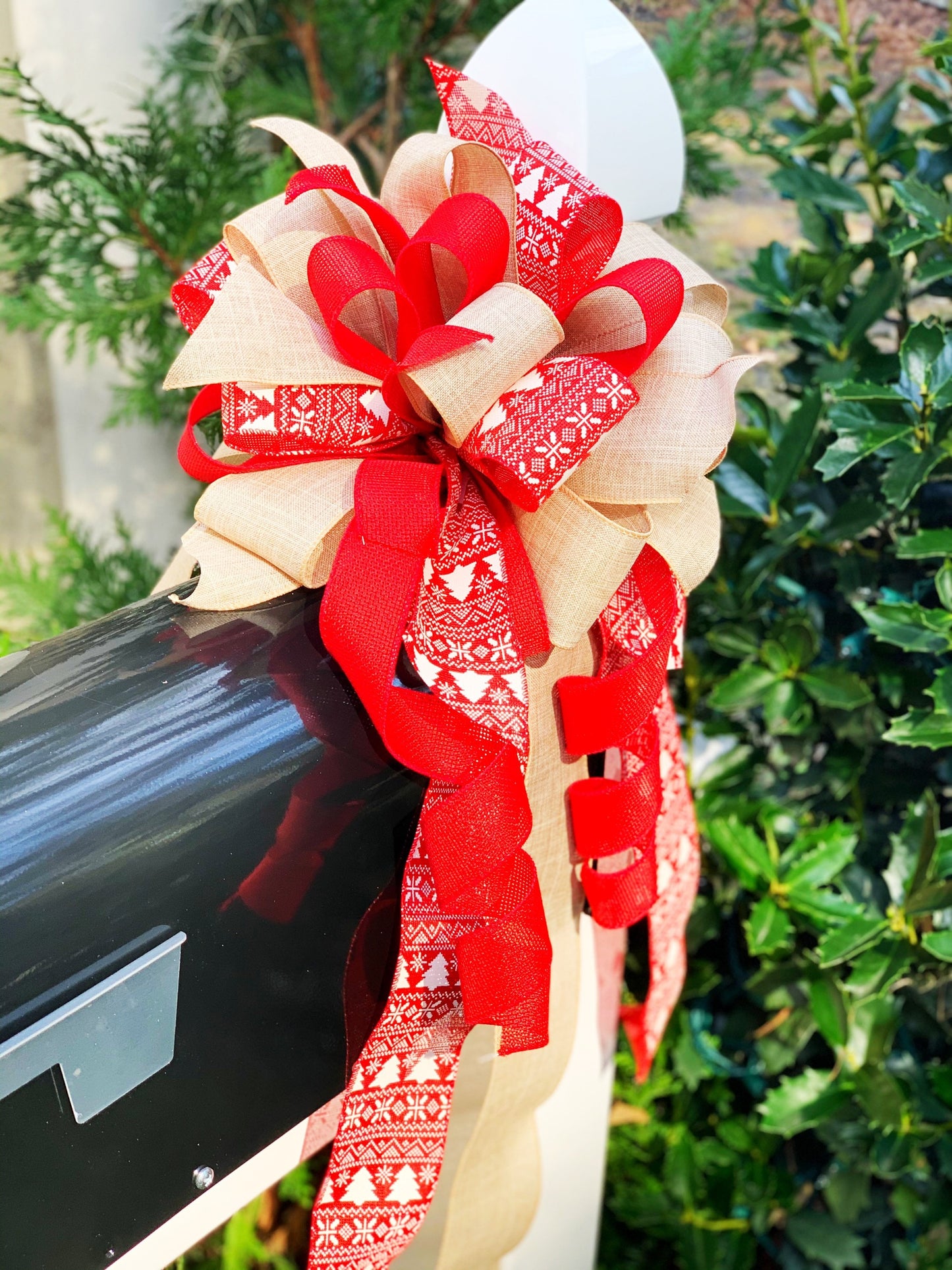 Winter Collection - Winter, Winter Bow, Mailbox Bow, Wreath Bow, Large Bow, Bow, Bows, Holiday Bow, Christmas Bow