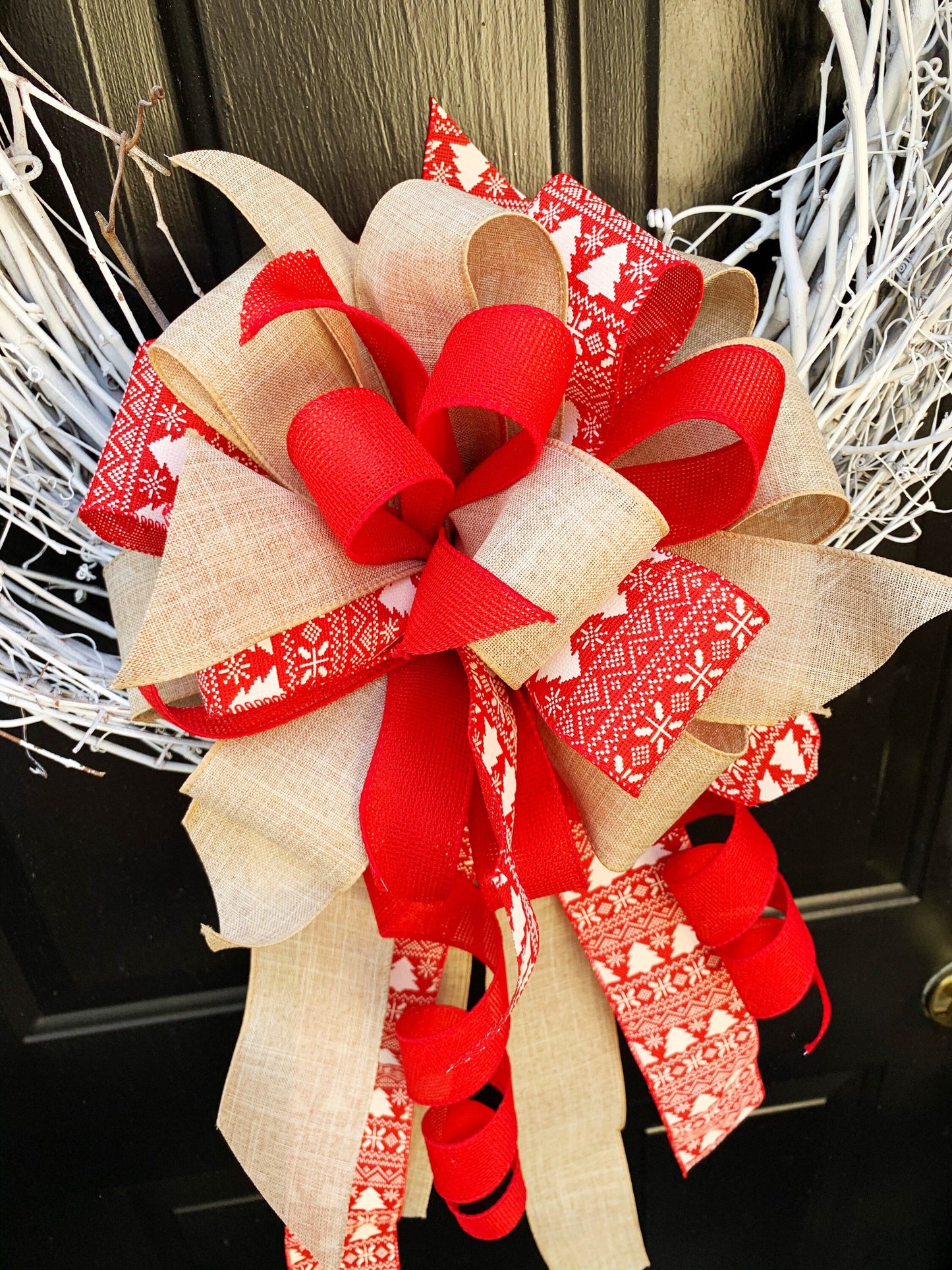 Winter Collection - Winter, Winter Bow, Mailbox Bow, Wreath Bow, Large Bow, Bow, Bows, Holiday Bow, Christmas Bow