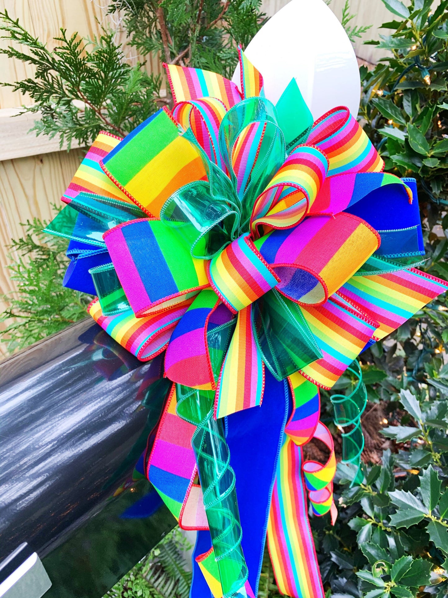 Everyday Collection - Pride,Pride Bow,Pride Ribbon,Rainbow,Rainbow Bow,Mailbox Bow, Wreath Bow,LGBTQ Bow,Bows,Bow,LGBTQ
