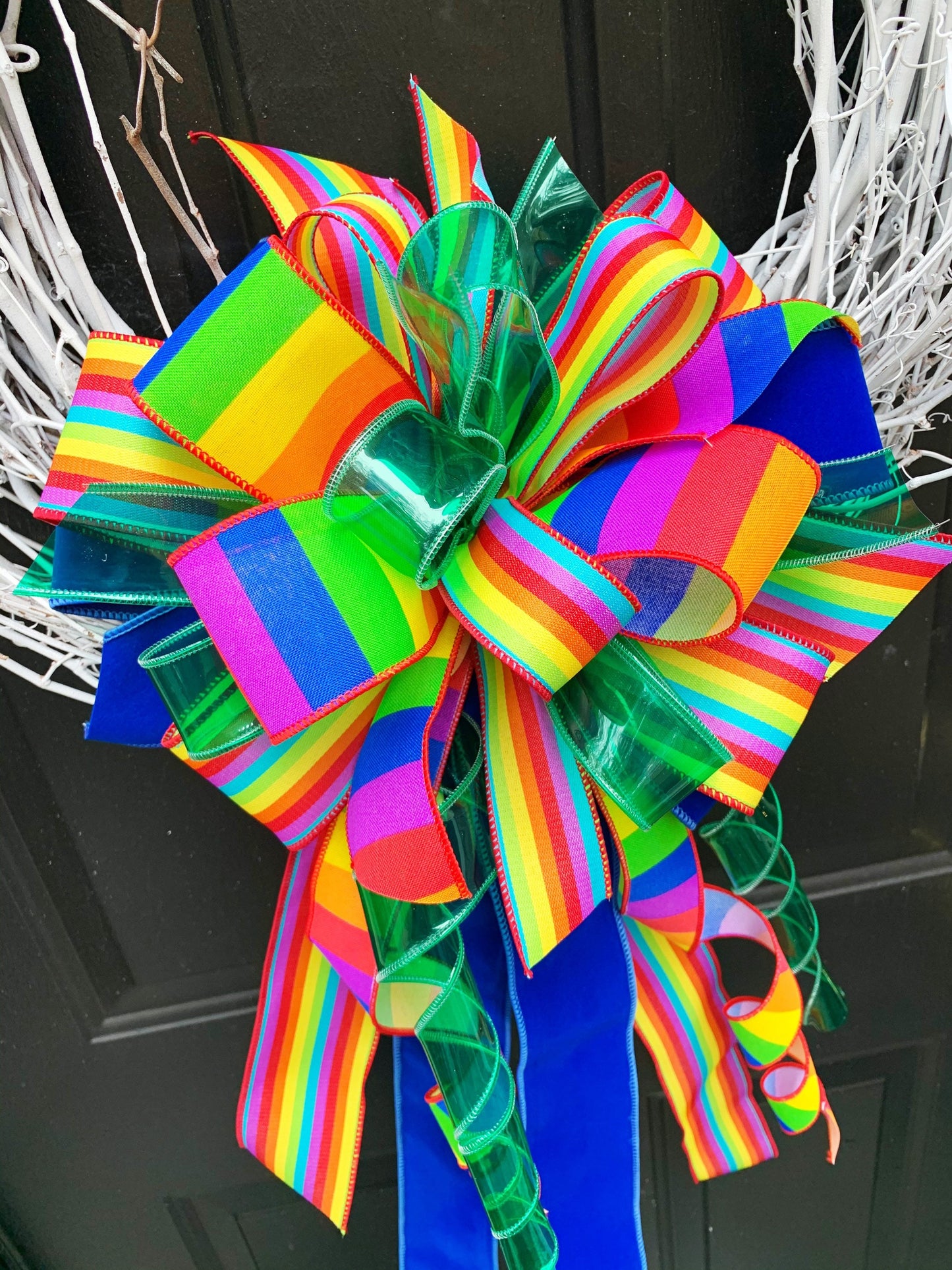 Everyday Collection - Pride,Pride Bow,Pride Ribbon,Rainbow,Rainbow Bow,Mailbox Bow, Wreath Bow,LGBTQ Bow,Bows,Bow,LGBTQ