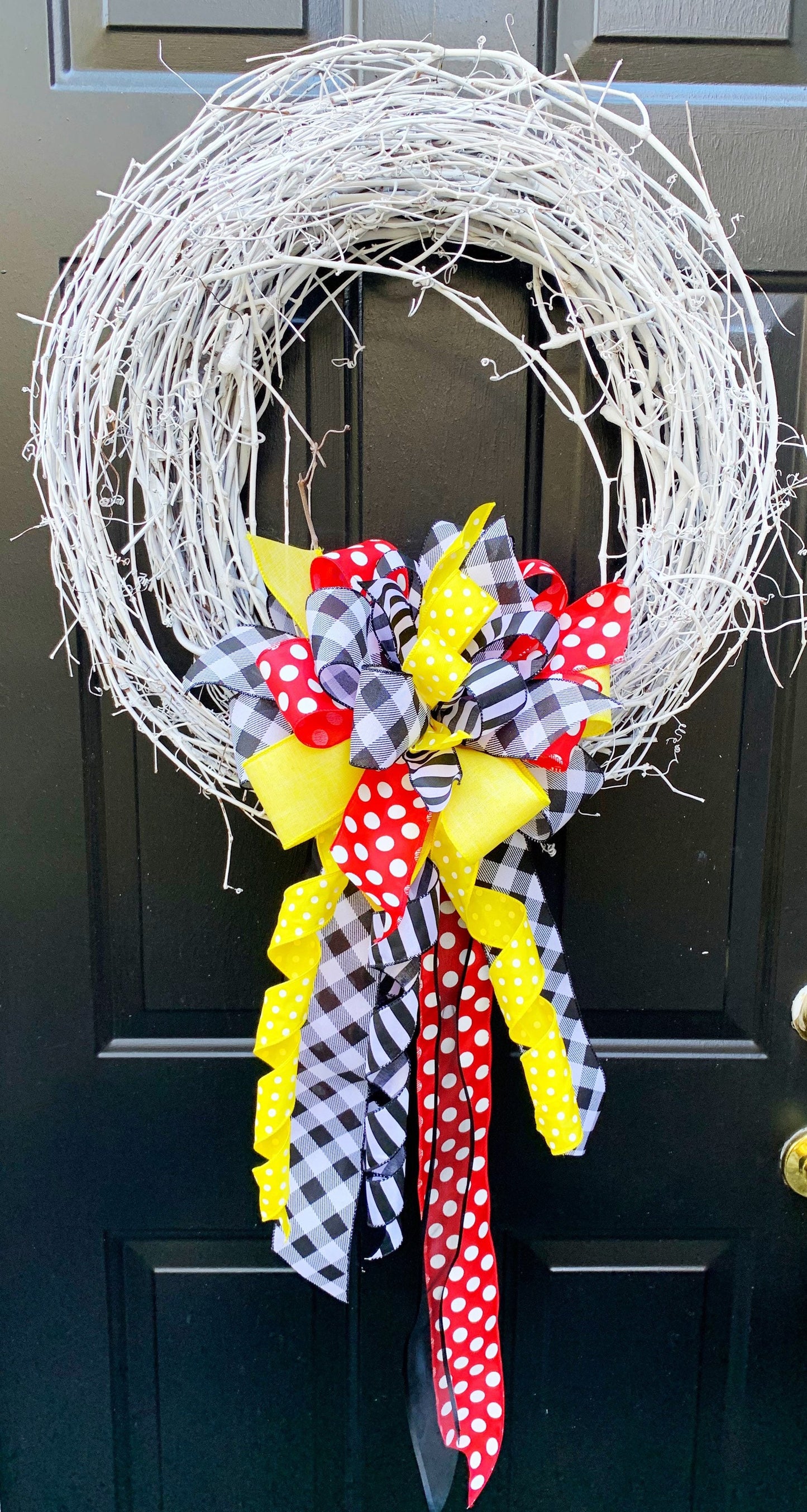 Everyday Collection - Red/Yellow/Black/White Bow, Healing Bow, Red Bow, Black Bow, Yellow Bow, Mailbox Bow, Wreath Bow, Large Bow, Bows, Bow