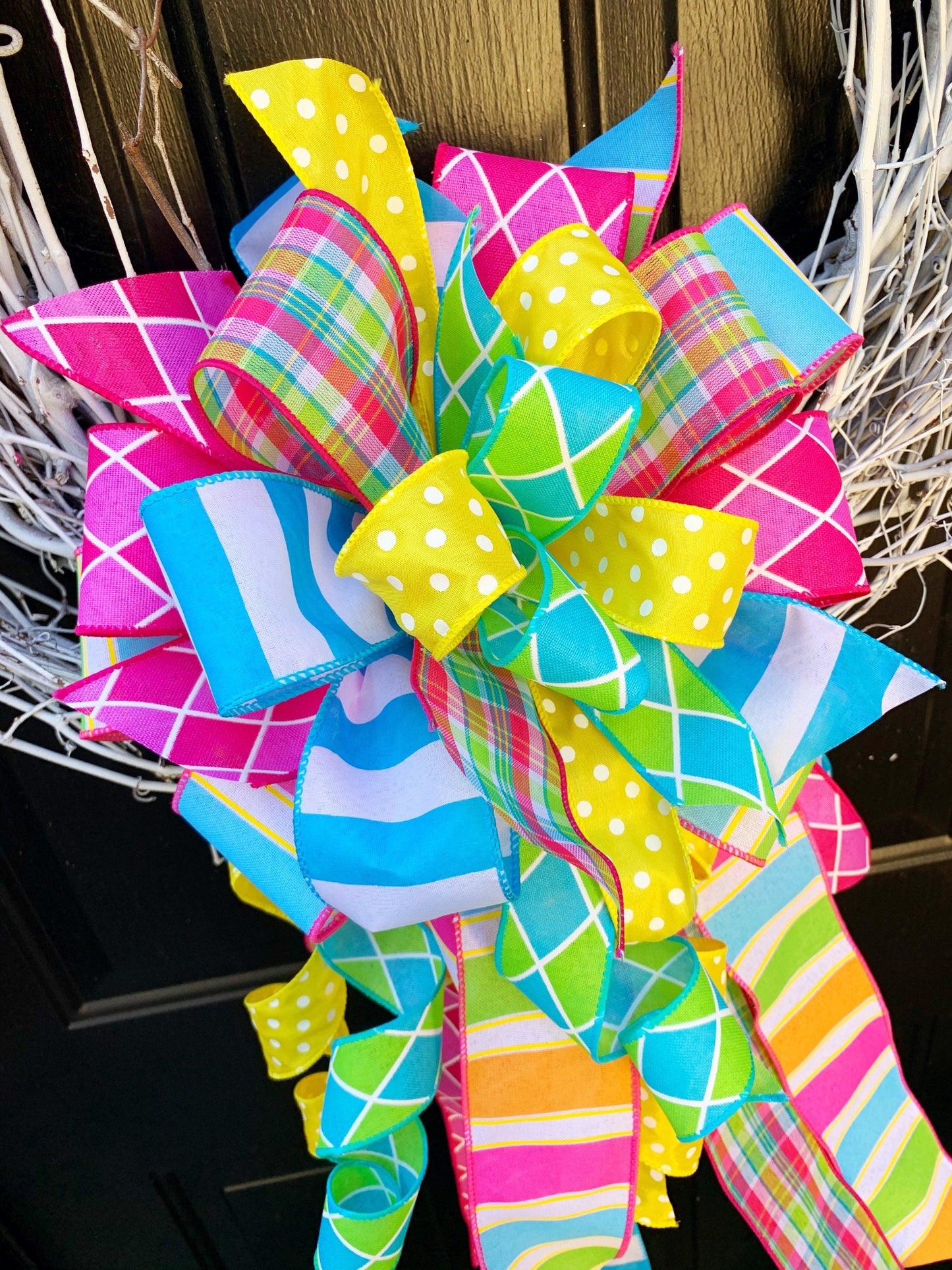 Everyday Collection - Summer Bow, Summer, Bright Bow, Mailbox Bow, Wreath Bow, Large Bow, Bow, Bows, Gift, Gift Bow