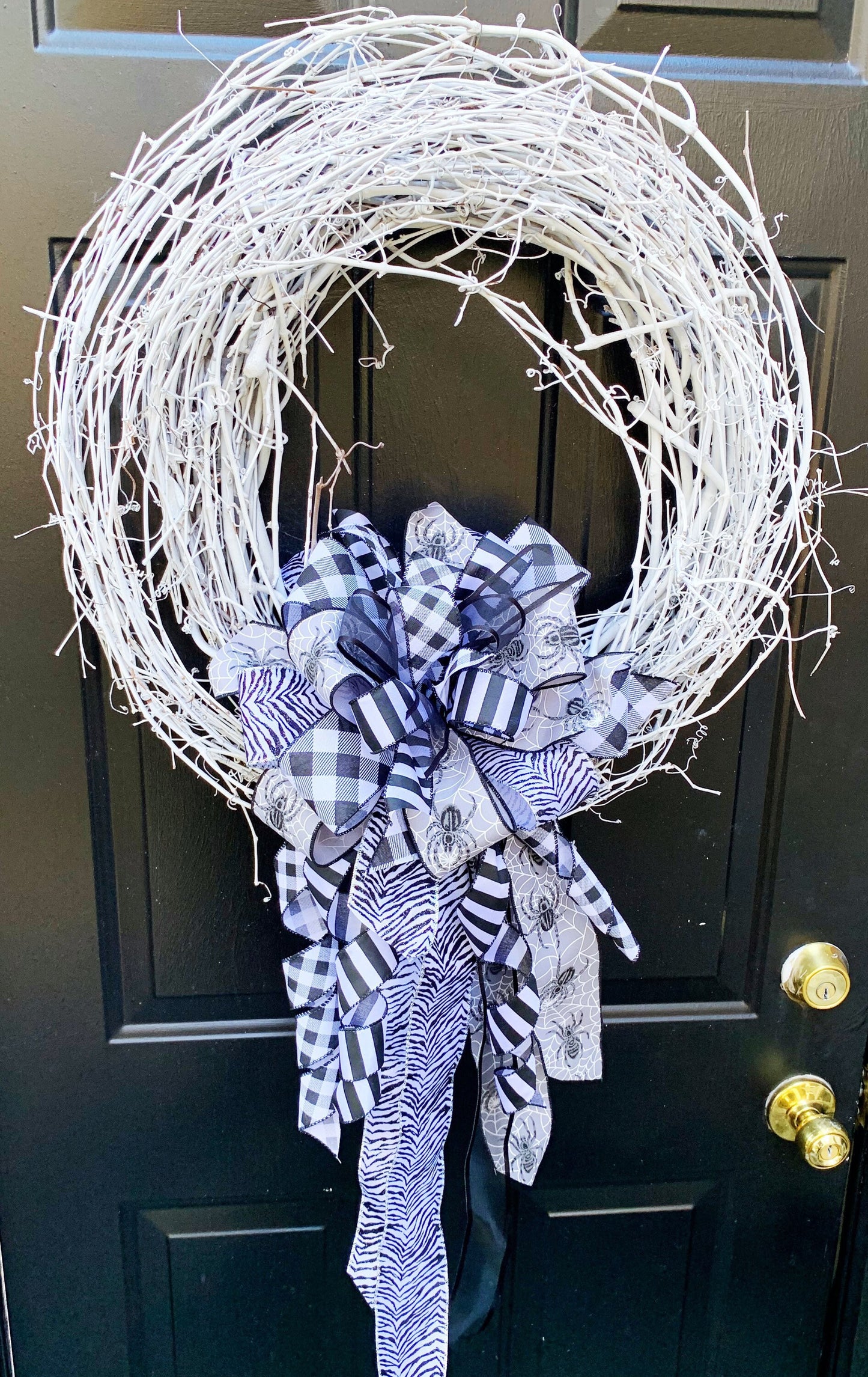 Halloween Collection - Halloween, Halloween Bow, Halloween Decor, Spiders Ribbon, Mailbox Bow, Wreath Bow, Large Bow, Bow, Bows