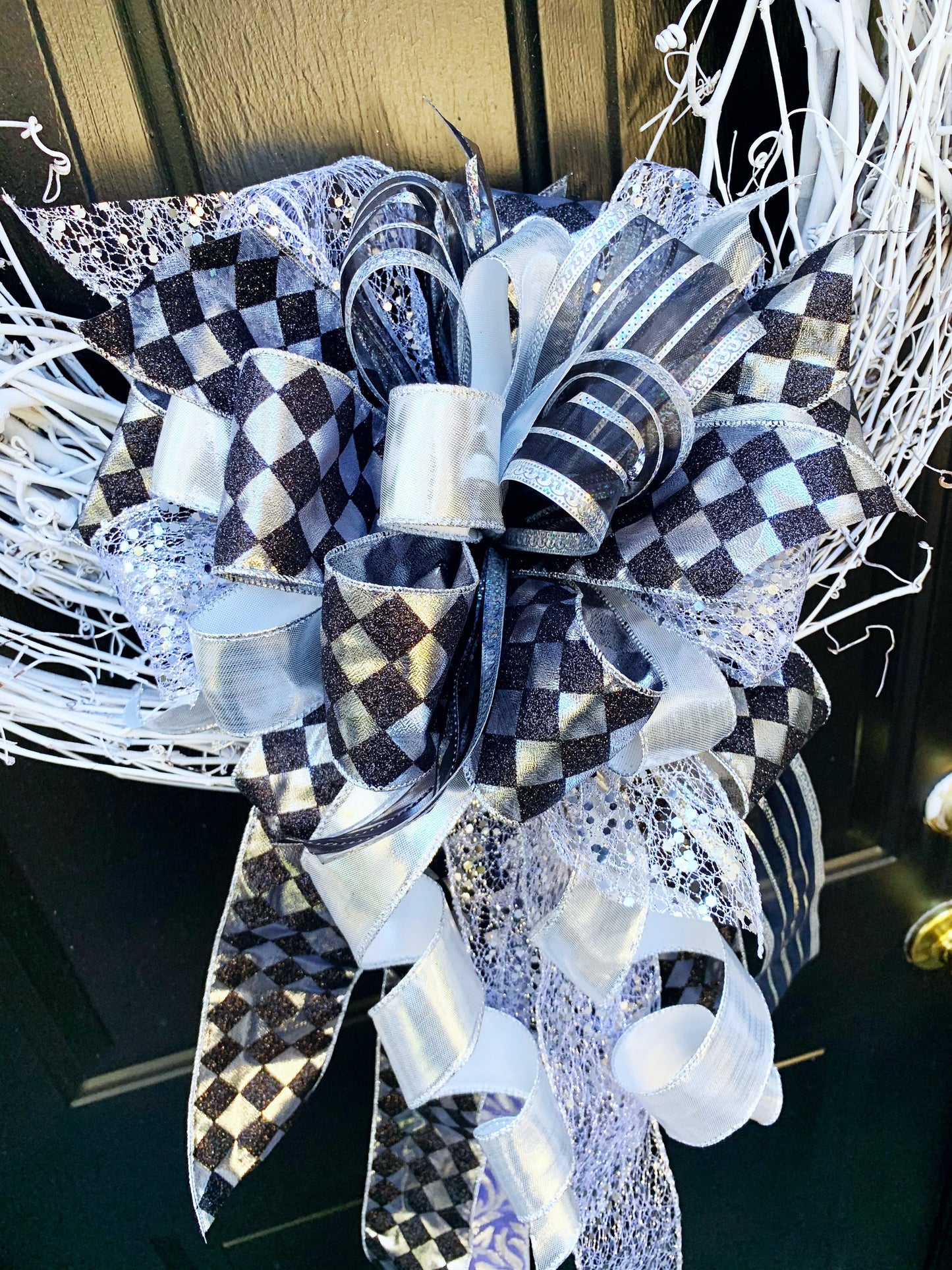 Everyday Collection - Party Bow, Classic Bow, Modern Bow, Black Bow, Black/Silver Bow, New Years Bow, Large Bow, Mailbox Bow, Wreath Bow