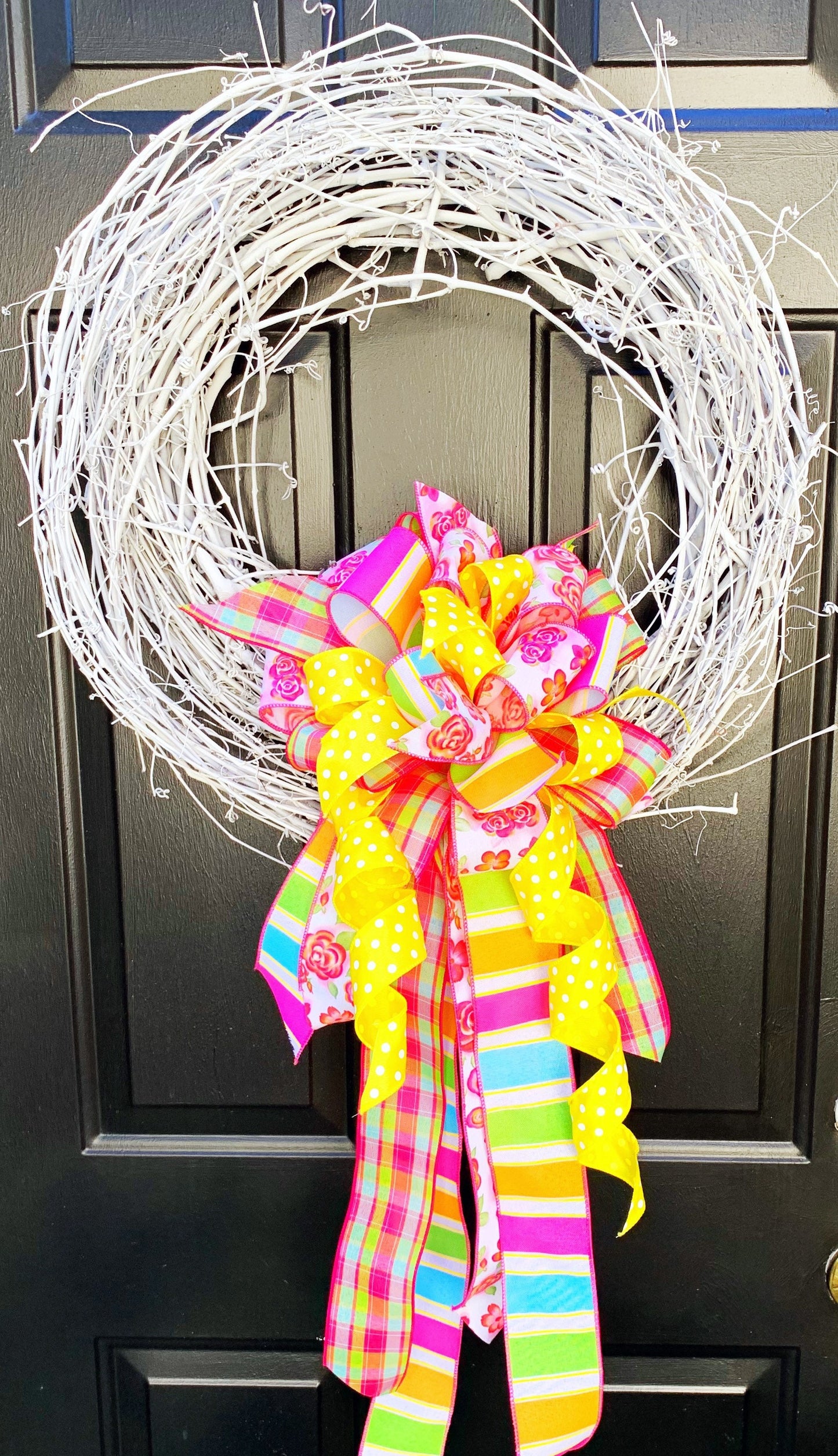 Summer Collection - Bright Bow, Floral Bow, Bow, Bows, Mailbox Bow, Wreath Bow, Spring Bow, Summer Bow, Colorful Bow, Large Bow