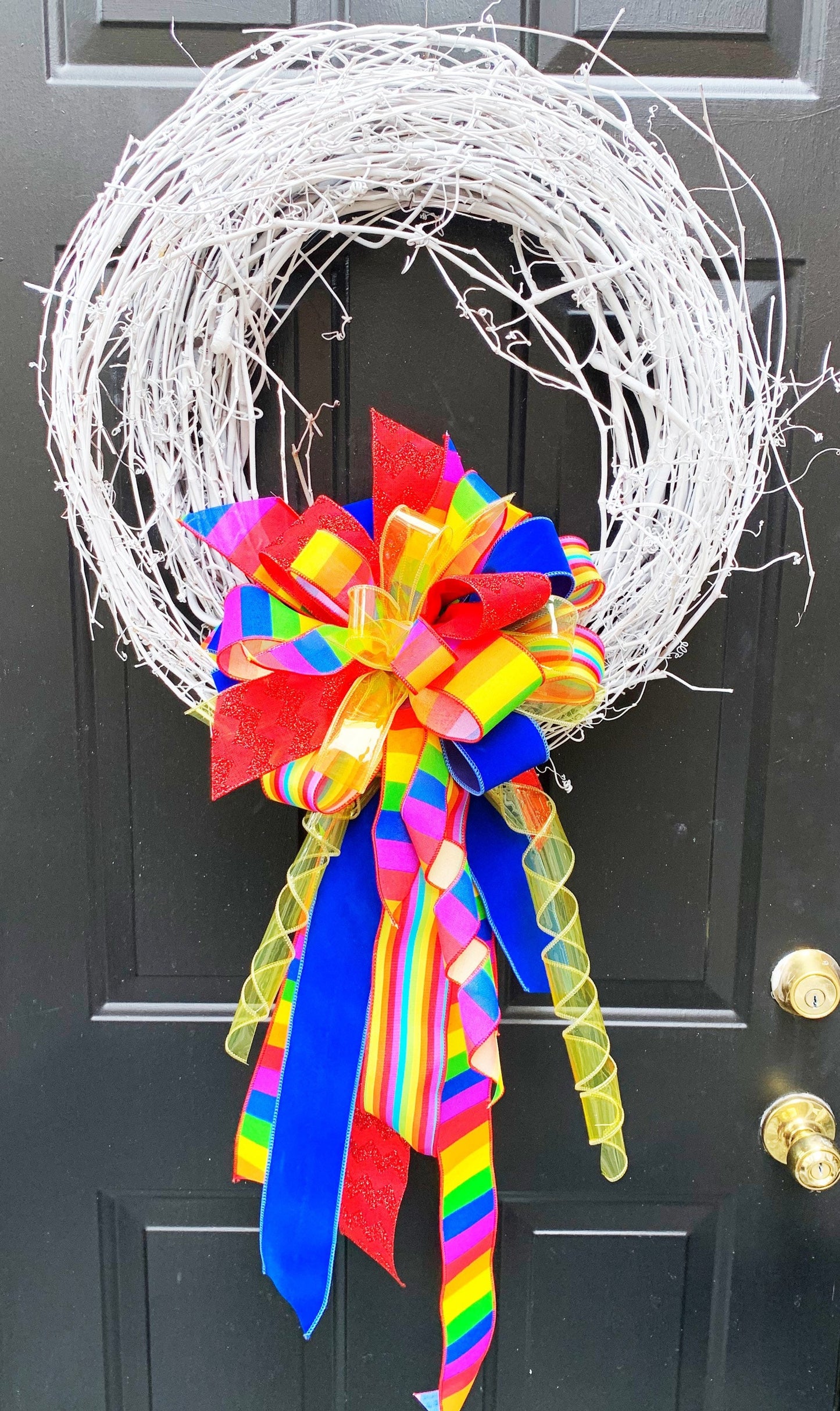Everyday Collection - Pride,Pride Bow,Pride Ribbon,Rainbow,Rainbow Bow,Mailbox Bow, Wreath Bow,Gay,Gay Bow,Bows,Large Bow, LGBTQ,LGBTQ Bow