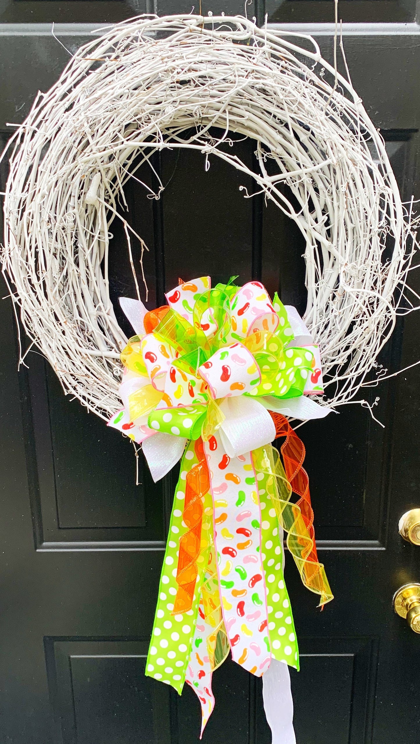 Everyday Collection - Jelly Beans,Jelly Beans Bow,Candy,Candy Bow,Candy Decor,Summer Bow,Bow,Bows,Large Bow,Wreath Bow,Mailbox Bow