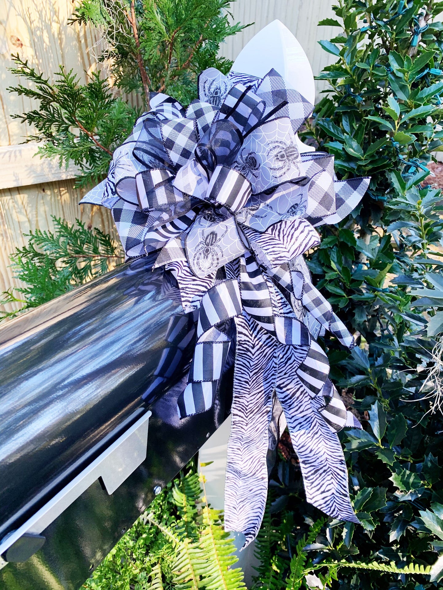 Halloween Collection - Halloween, Halloween Bow, Halloween Decor, Spiders Ribbon, Mailbox Bow, Wreath Bow, Large Bow, Bow, Bows