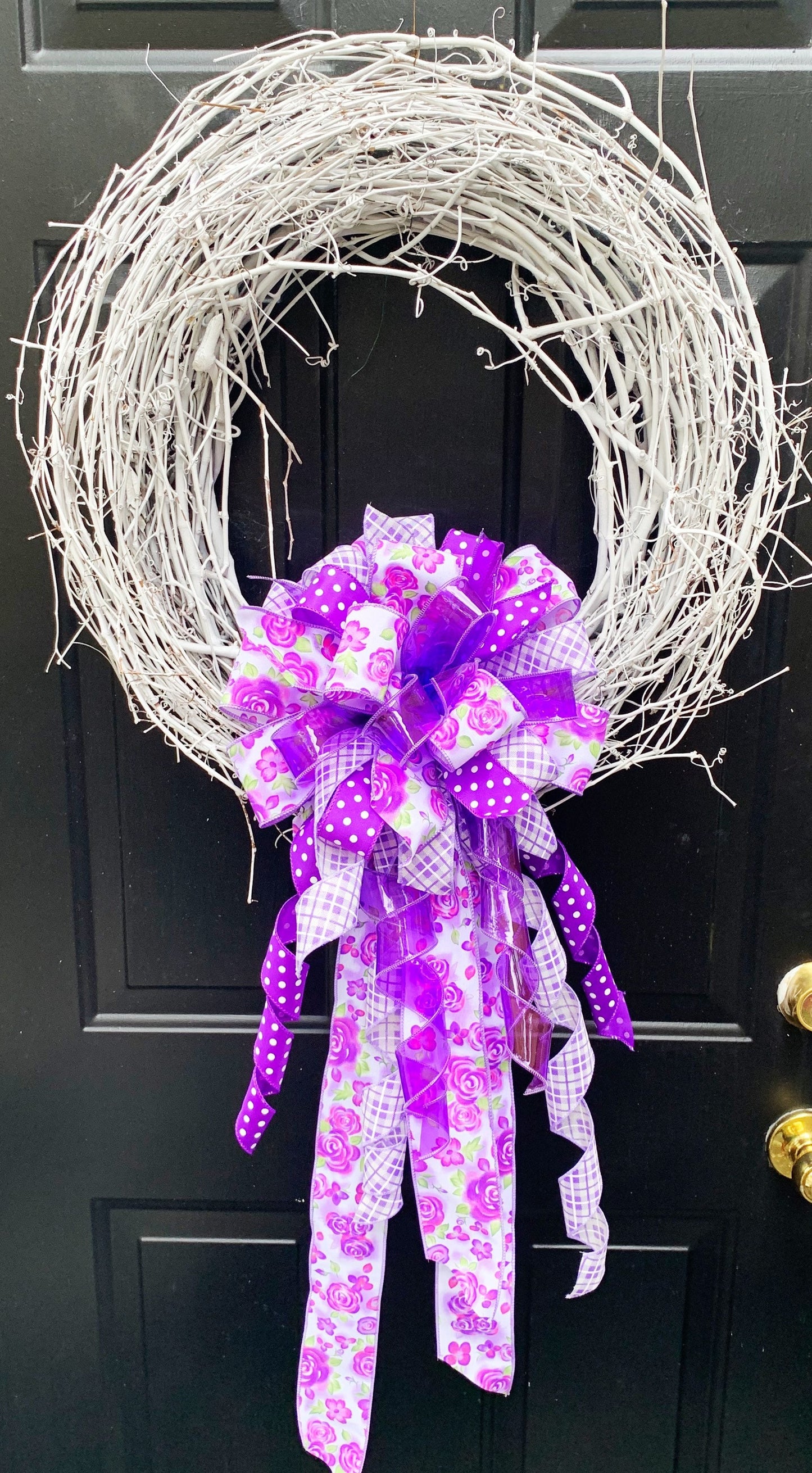 Everyday Collection - Lavender Bow, Floral Bow, Floral Lavender Bow, Purple Bow, Spring Bow, Summer Bow, Mailbox Bow, Wreath Bow, Large Bow