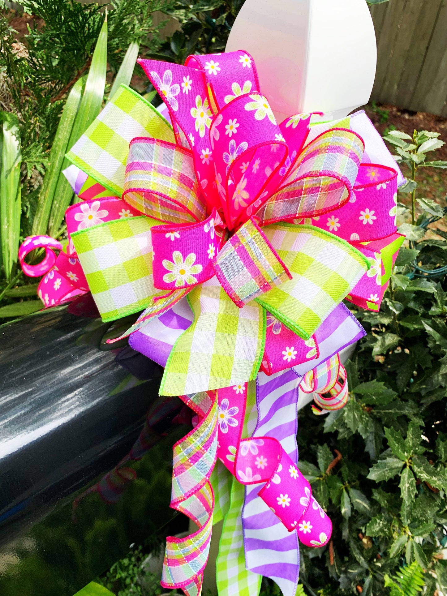 Everyday Collection - Spring Bow, Spring Ribbon, Summer Bow, Summer, Summer Decor, Mailbox Bow, Wreath Bow, Large Bow, Bow, Bows