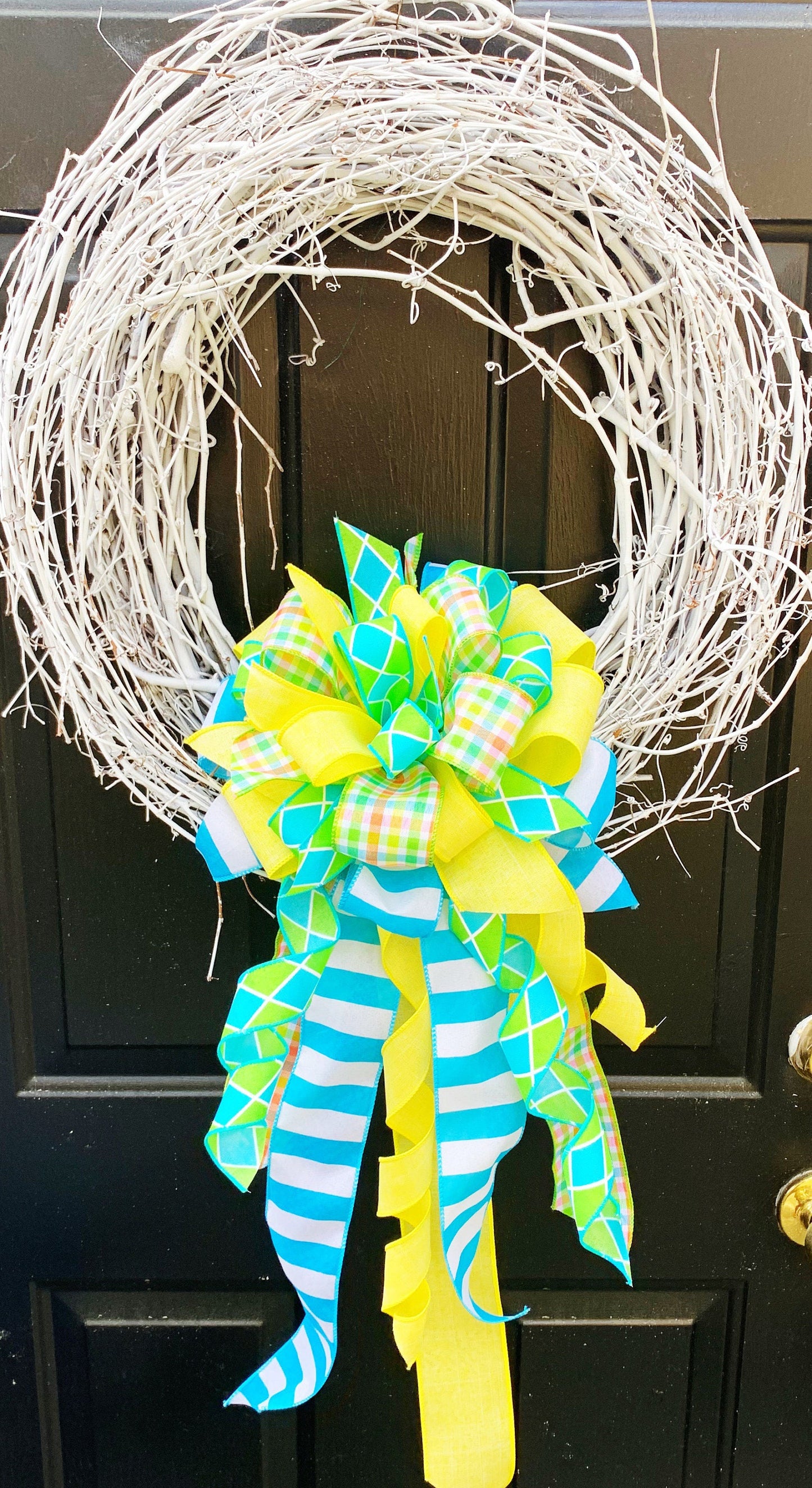 Everyday Collection - Spring, Spring Bow, Geometric, Geometric Bow, Geometric Ribbon, Large Bow, Bow, Mailbox Bow, Wreath Bow, Bows, Summer
