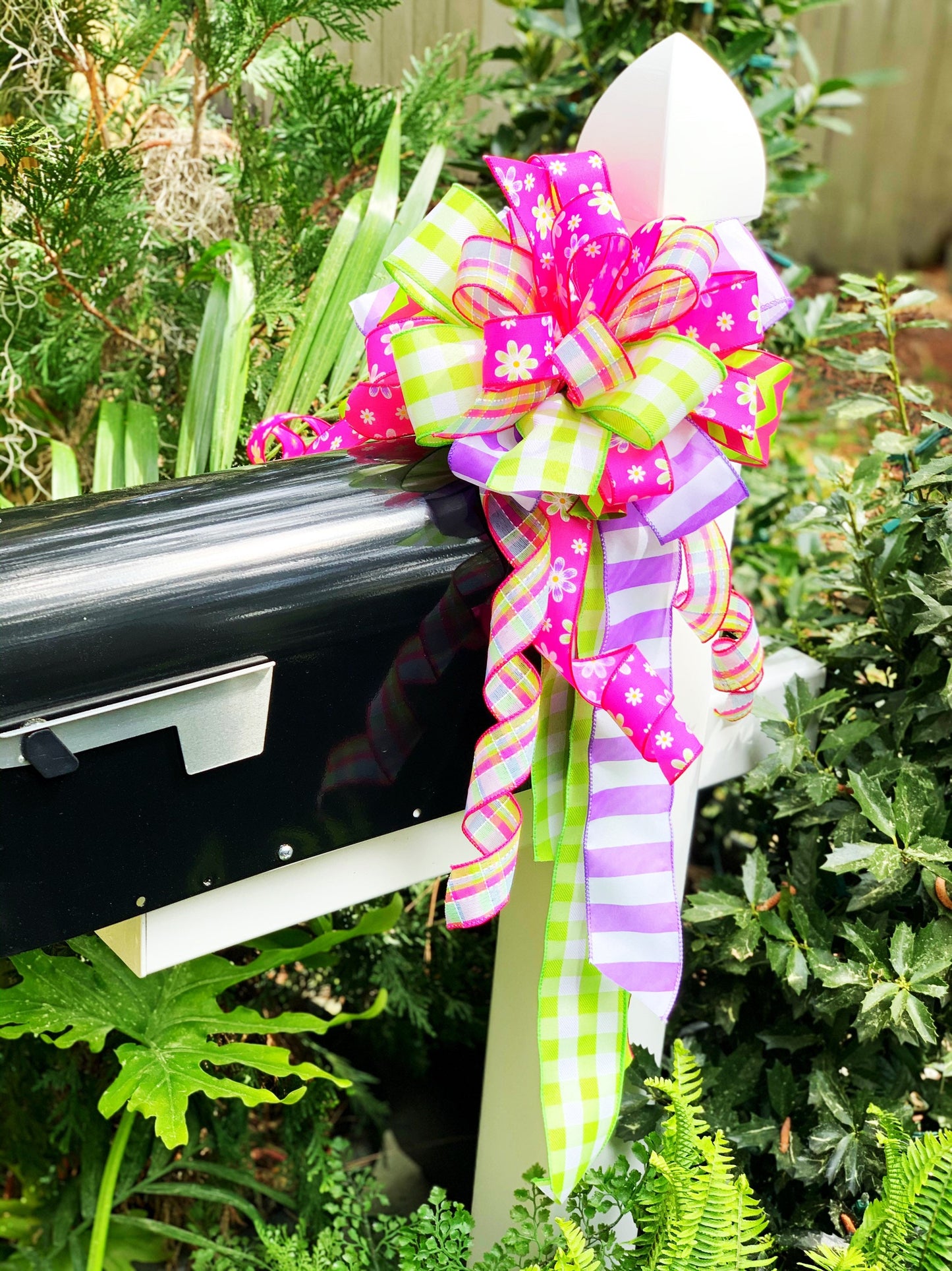 Everyday Collection - Spring Bow, Spring Ribbon, Summer Bow, Summer, Summer Decor, Mailbox Bow, Wreath Bow, Large Bow, Bow, Bows
