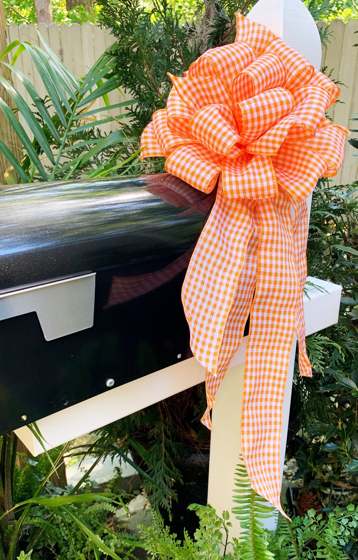 Everyday Collection - Peach Gingham Bow