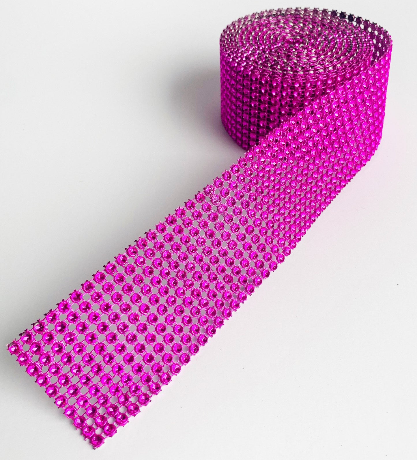 Bling Ribbon - 3 yards x 1.5 inches/Hot Pink Bling Ribbon, Ribbon, Bling, Hot Pink Ribbon, Hot Pink, Fuscia Ribbon, Fuscia, Decor, Wedding