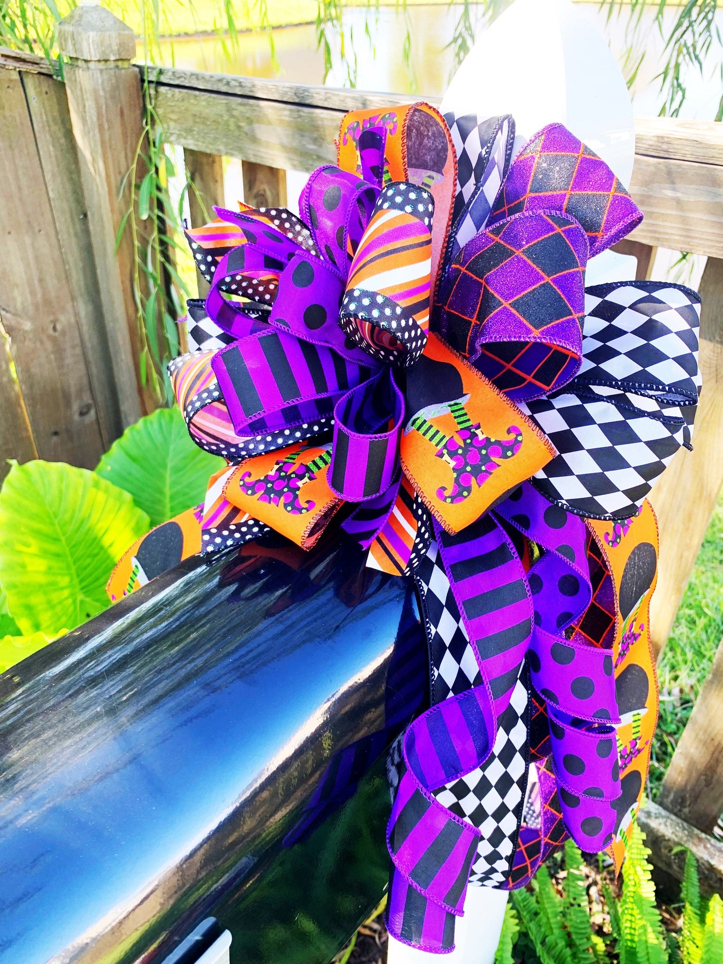 Halloween Collection - Halloween Bow, Halloween Decor, Halloween Ribbon, Halloween, Witch Bow, Witch Ribbon, Wreath Bow, Mailbox Bow, Decor