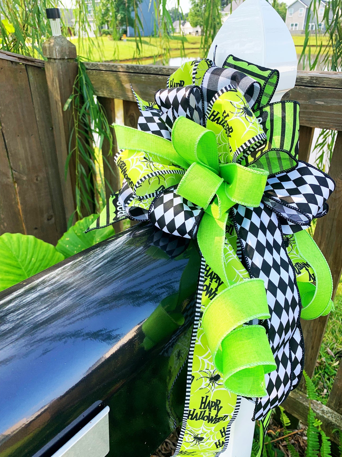 Halloween Collection - Halloween Bow, Halloween Decor, Halloween, Wreath Bow, Large Bow, Bow, Bows, Mailbox Bow, Happy Halloween, Decor