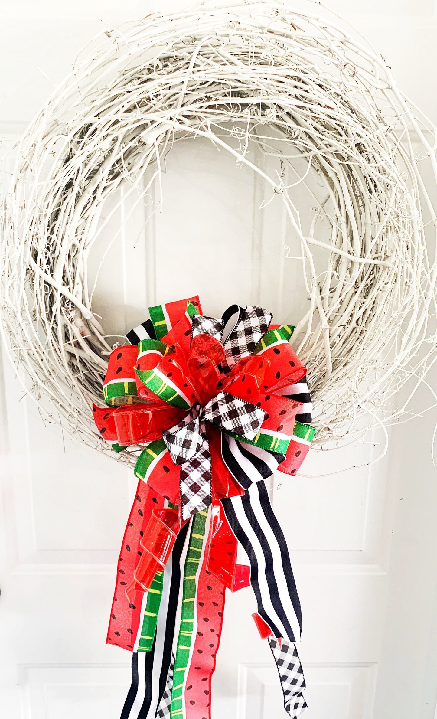 Everyday Collection - Watermelon Bow, Watermelon Ribbon, Summer Bow, Summer Decor, Watermelon, Decor, Mailbox Bow, Wreath Bow, Gift