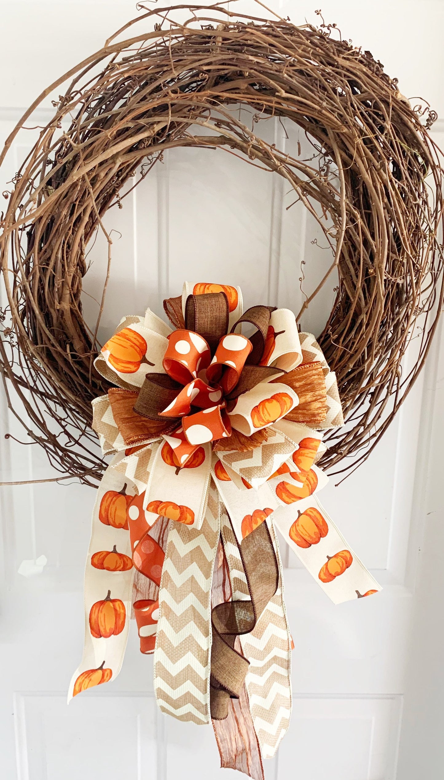 Fall Collection - Fall Bow, Fall Decor, Fall Ribbon, Pumpkin, Pumpkin Decor, Pumpkin Bow, Pumpkin Ribbon, Wreath Bow, Mailbox Bow, Large Bow