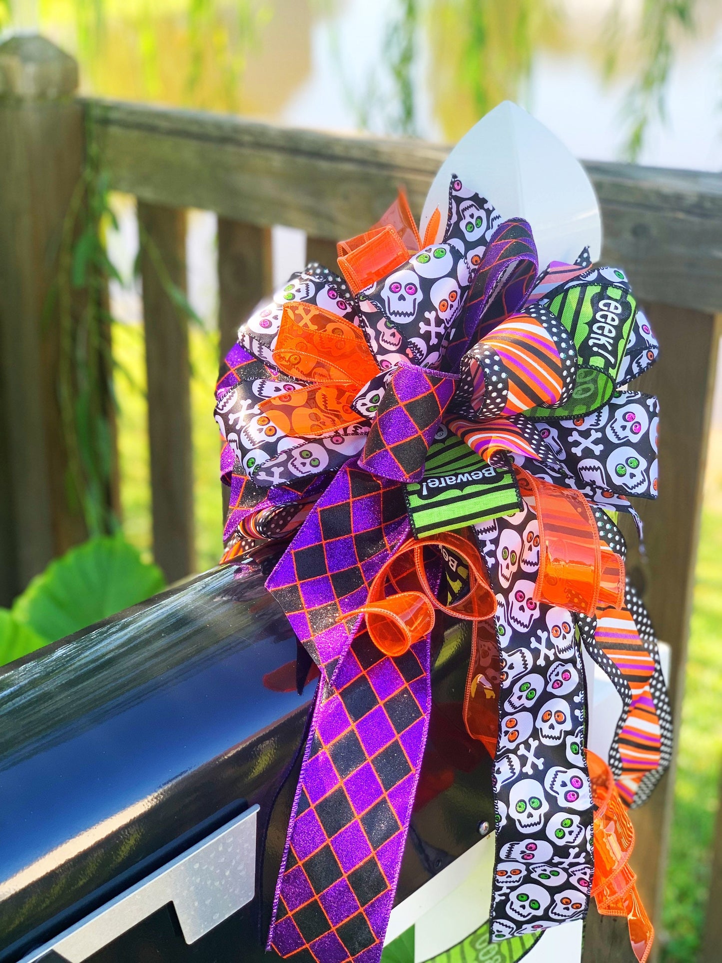 Halloween Collection - Halloween Bow, Halloween Decor, Halloween, Bow, Halloween Ribbon, Decor, Ribbon, Skull Ribbon, Skull Bow, Wreath Bow