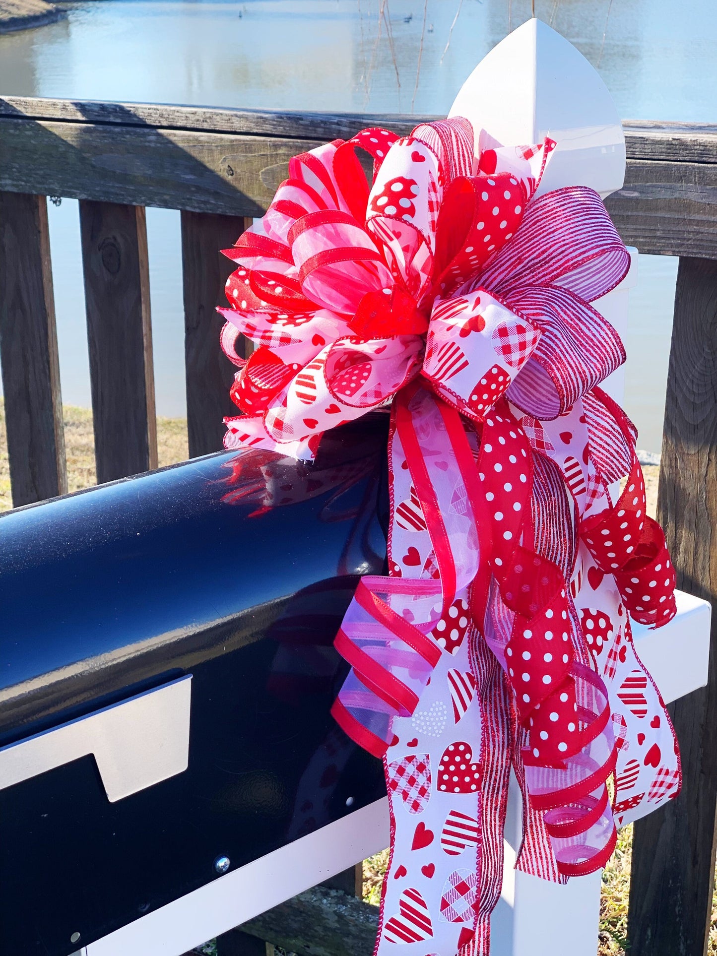 Valentines Collection - Valentines, Valentines Bow, Valentines Day Bow, Valentines Day, Bow, Bows, Mailbox Bow, Wreath Bow, Gift, Ribbon