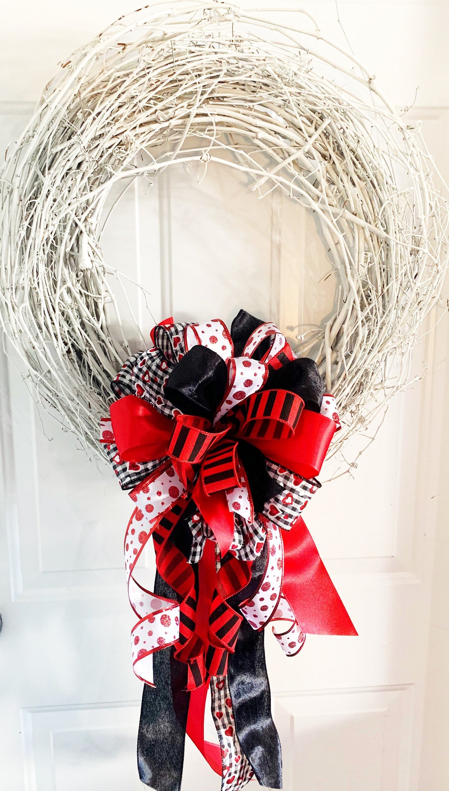 Valentines Collection - Valentines Bow, Valentines Ribbon, Valentines Decor, Valentines, Bow, Bows, Gift, Hearts, Stripes, Polka Dots