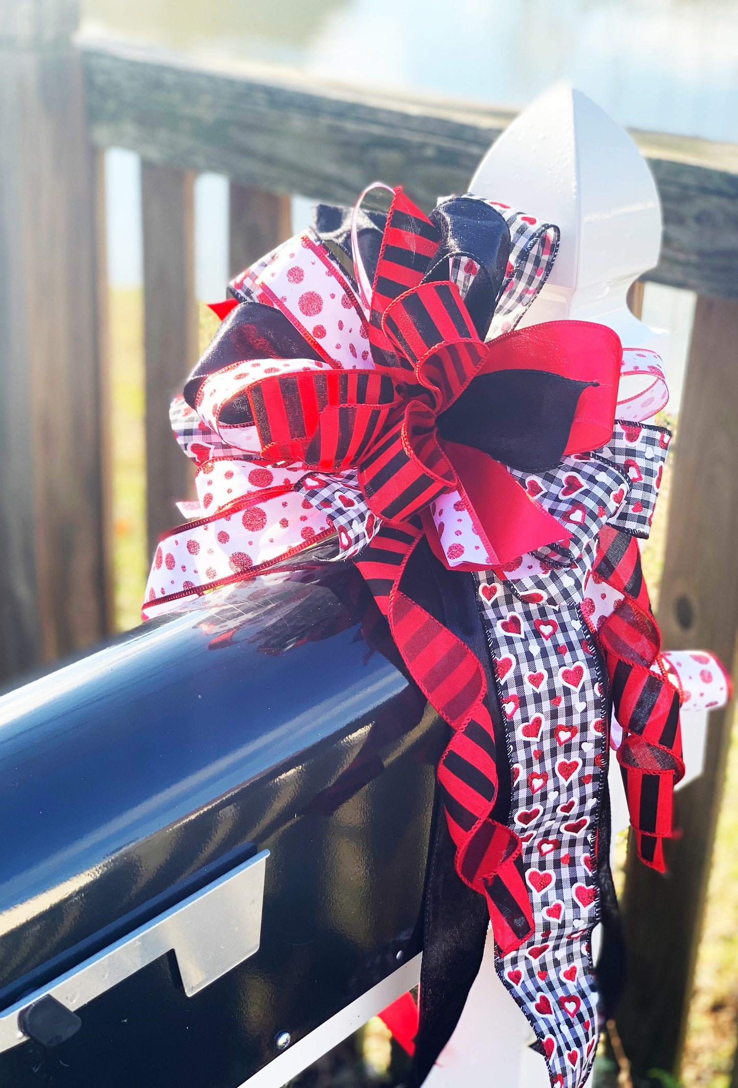 Valentines Collection - Valentines Bow, Valentines Ribbon, Valentines Decor, Valentines, Bow, Bows, Gift, Hearts, Stripes, Polka Dots