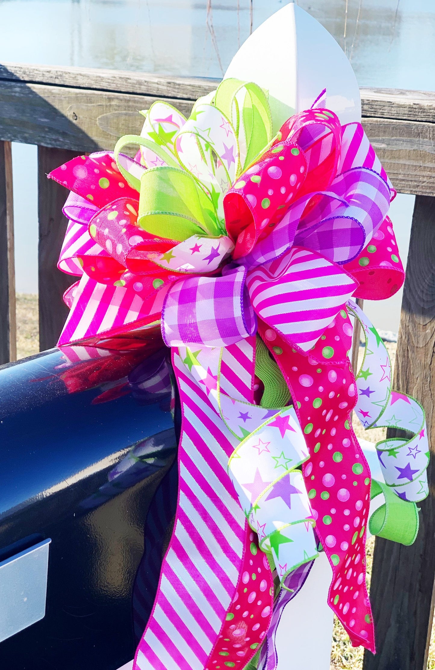 Everyday Collection - Stars, Stars Ribbon, Stars and Stripes Bow, Stars Bow, Mailbox Bow, Wreath Bow, Gift Bow, Gift, Stripes, Stripe Ribbon