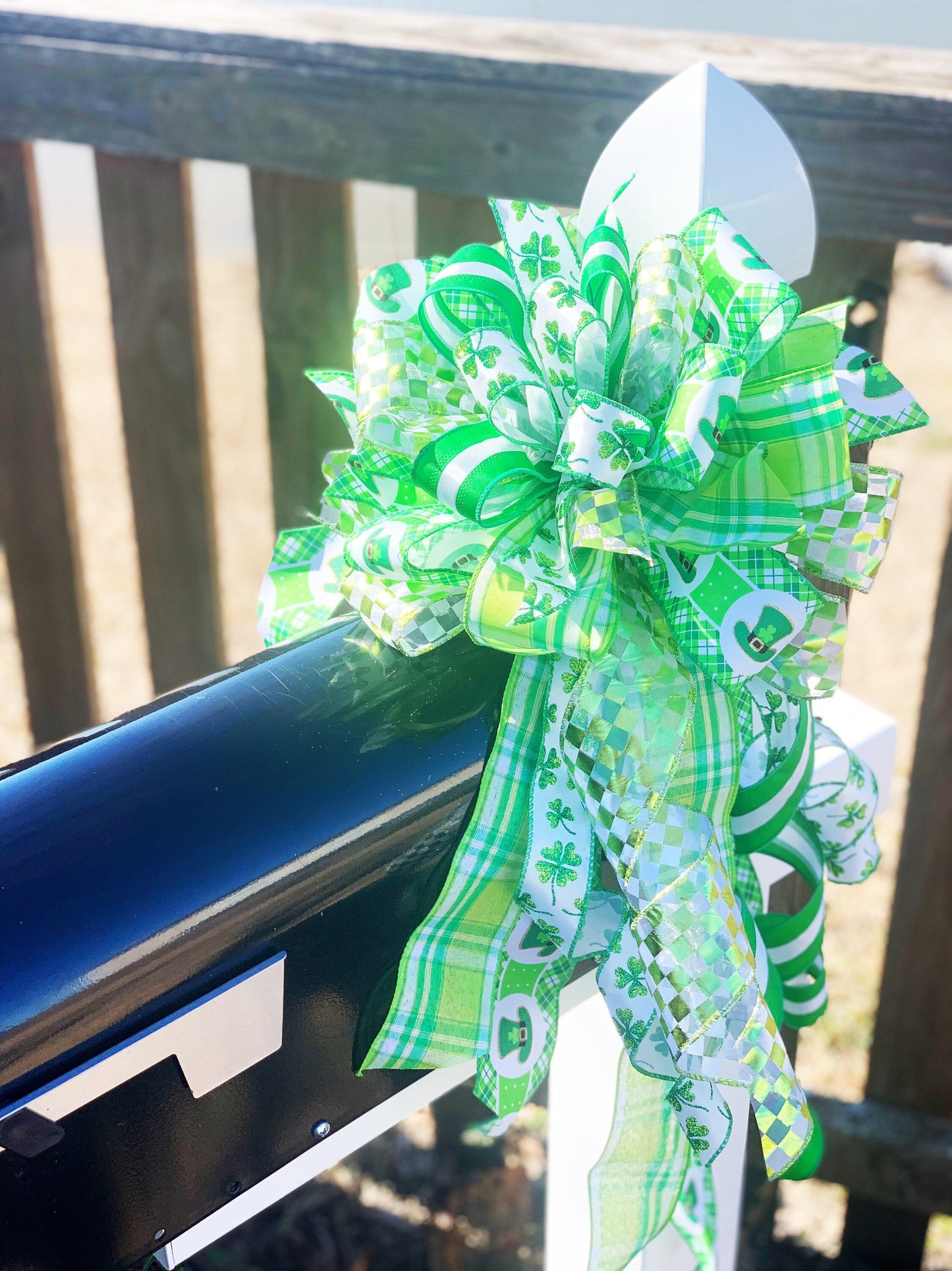 St Patrick’s Collection - St Patty’s Decor,St Patty’s Bow,St Patrick’s Bow,St Patrick’s Ribbon,Green Ribbon,Shamrocks,Shamrocks Bow, Wreath