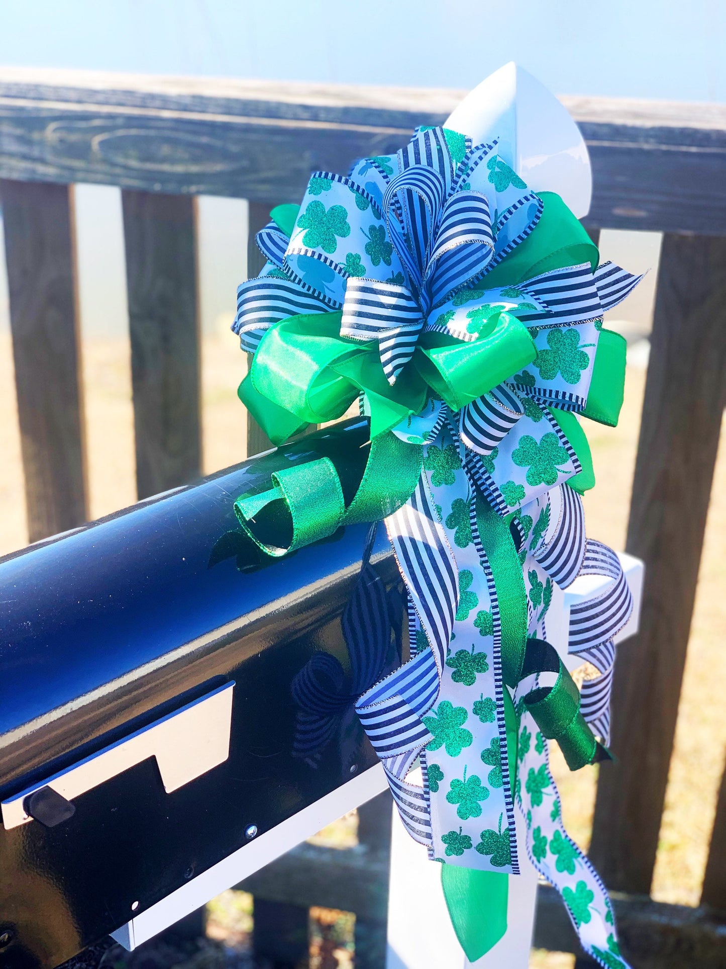 St Patrick’s Collection - St Pattys Day, St Patrick’s Decor, St Patrick’s Bow, St Patrick’s Ribbon, Wreath Bow, Mailbox Bow, Bow, Bows, Gift