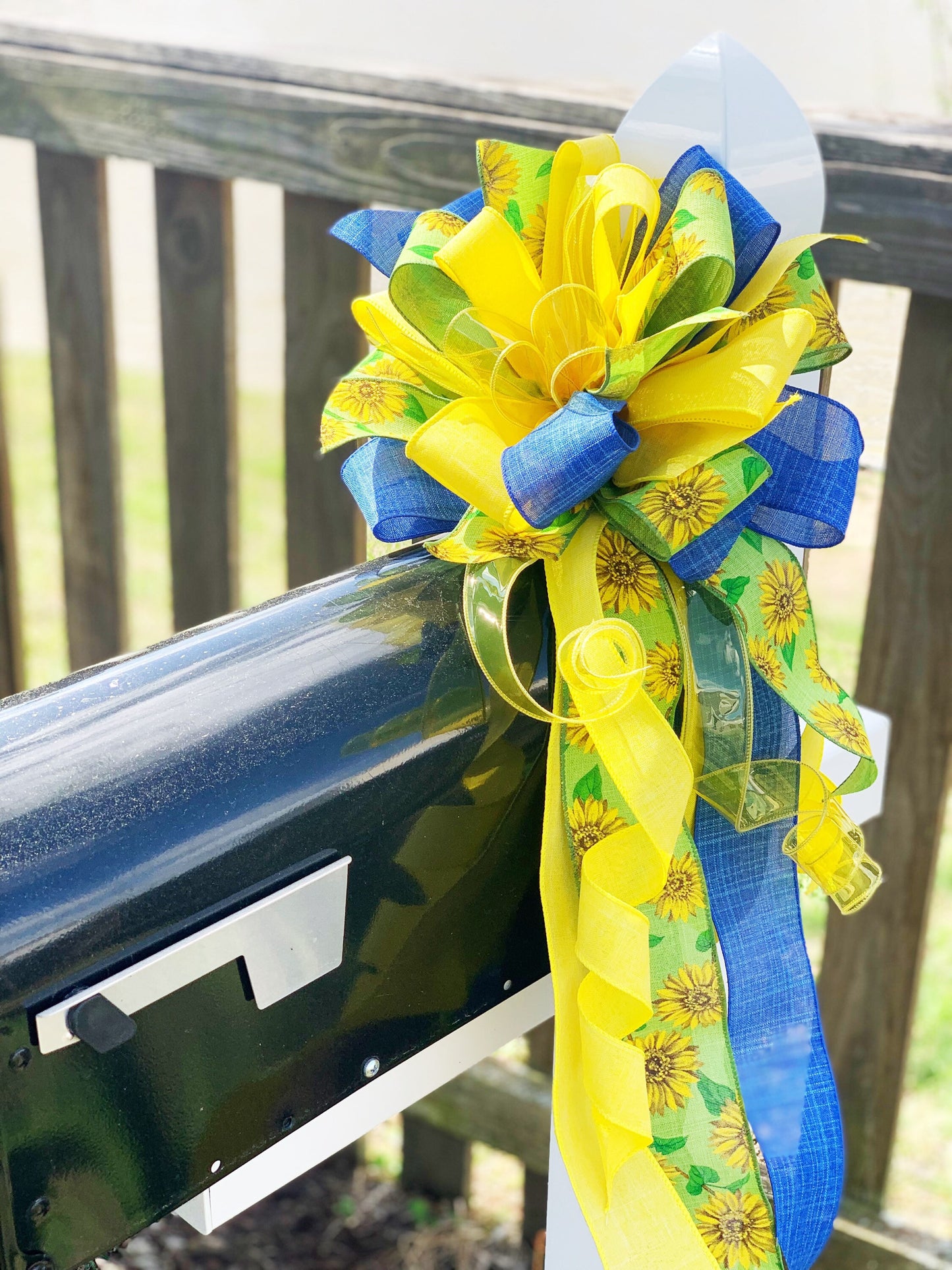 Everyday Collection - Ukraine,Ukraine Bow, Ukraine Support,Mailbox Bow,Wreath Bow, Large Bow,Bow,Bows,Ribbon,Sunflower Bow,Sunflower