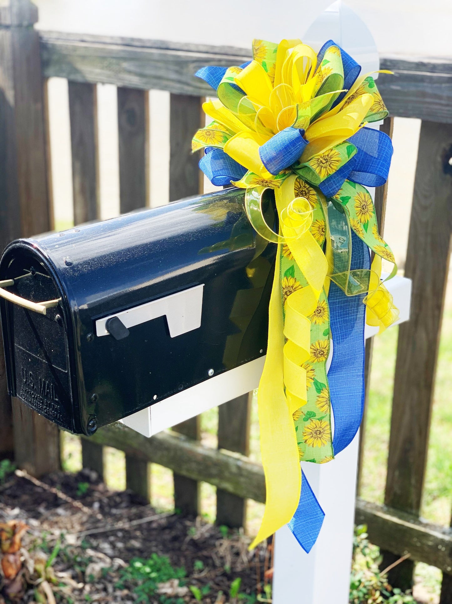 Everyday Collection - Ukraine,Ukraine Bow, Ukraine Support,Mailbox Bow,Wreath Bow, Large Bow,Bow,Bows,Ribbon,Sunflower Bow,Sunflower