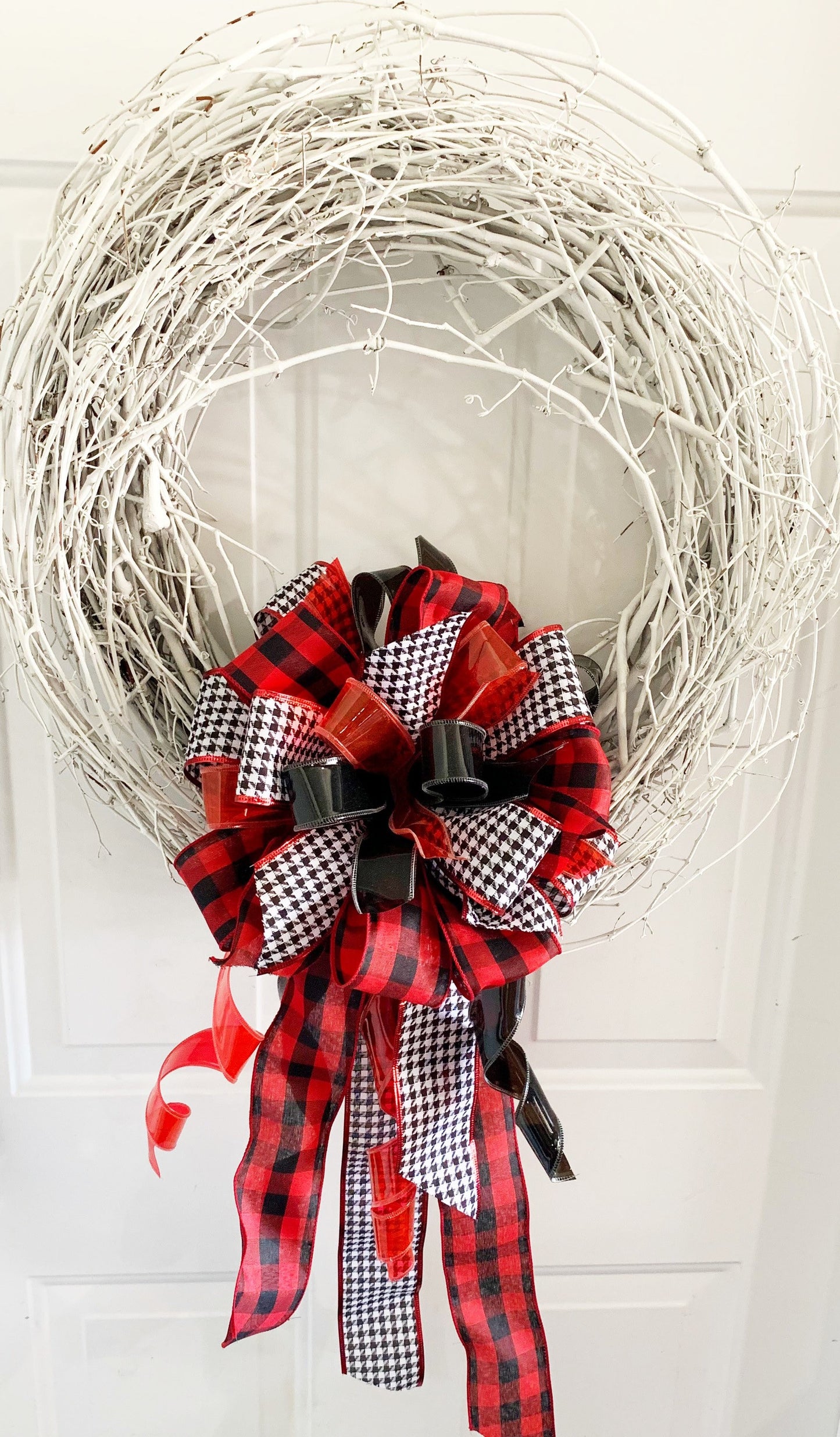 Everyday Collection -Houndstooth Ribbon,Houndstooth Bow, Mailbox Bow,Wreath Bow,Bows,Bow,Gift, Ribbon,Alabama,Roll Tide,Alabama Sports