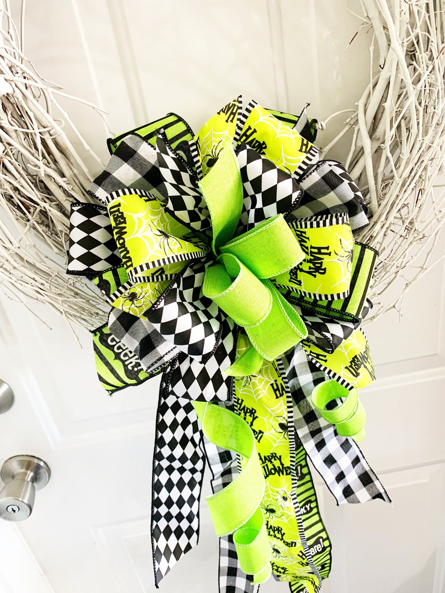 Halloween Collection - Halloween Bow, Halloween Decor, Halloween, Wreath Bow, Large Bow, Bow, Bows, Mailbox Bow, Happy Halloween, Decor