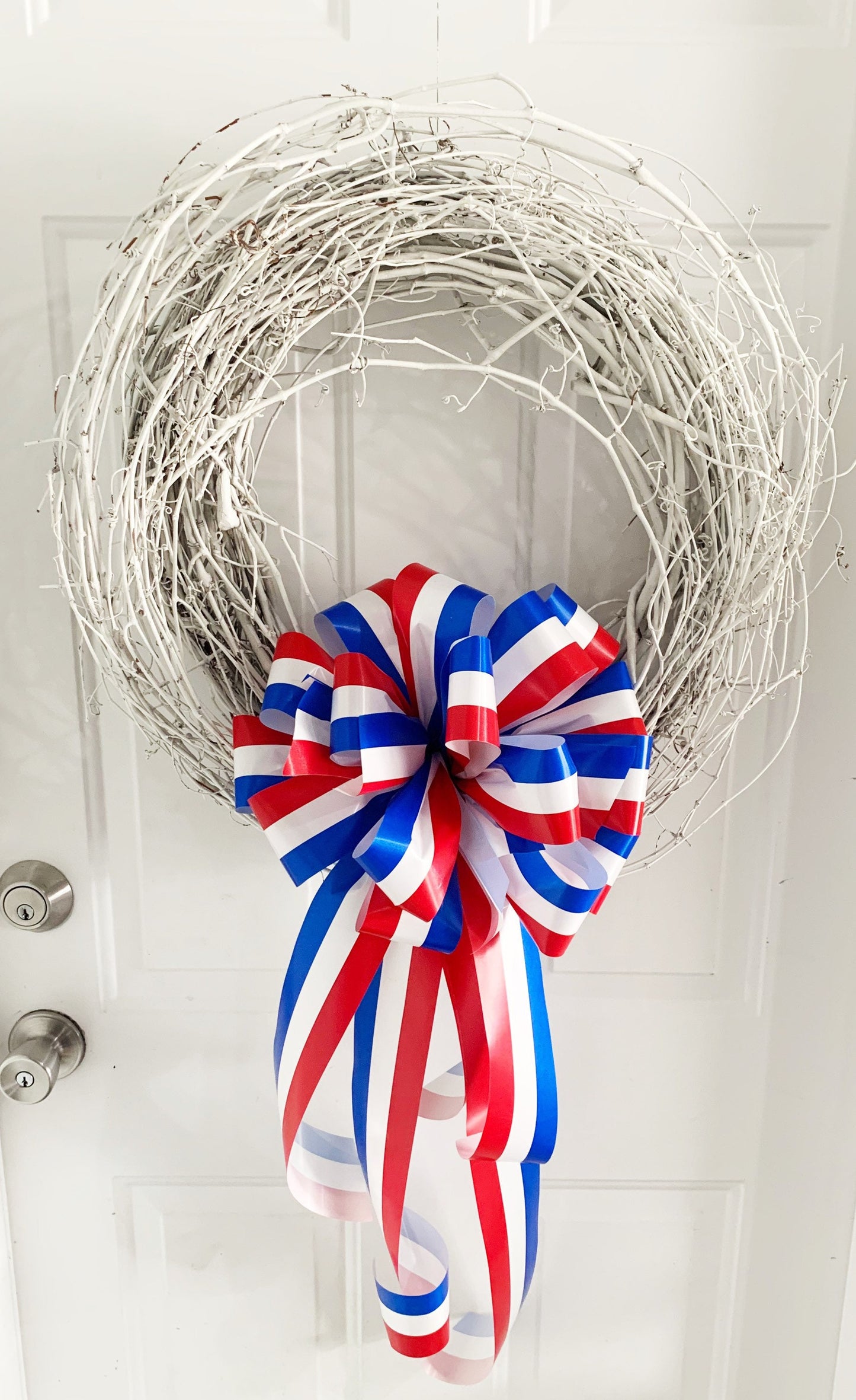 Patriotic Collection - Patriotic, Patriotic Bow, Patriotic Decor, Mailbox Bow, Wreath Bow, Red White Blue, Red White Blue Bow, Gift, 3 PACK
