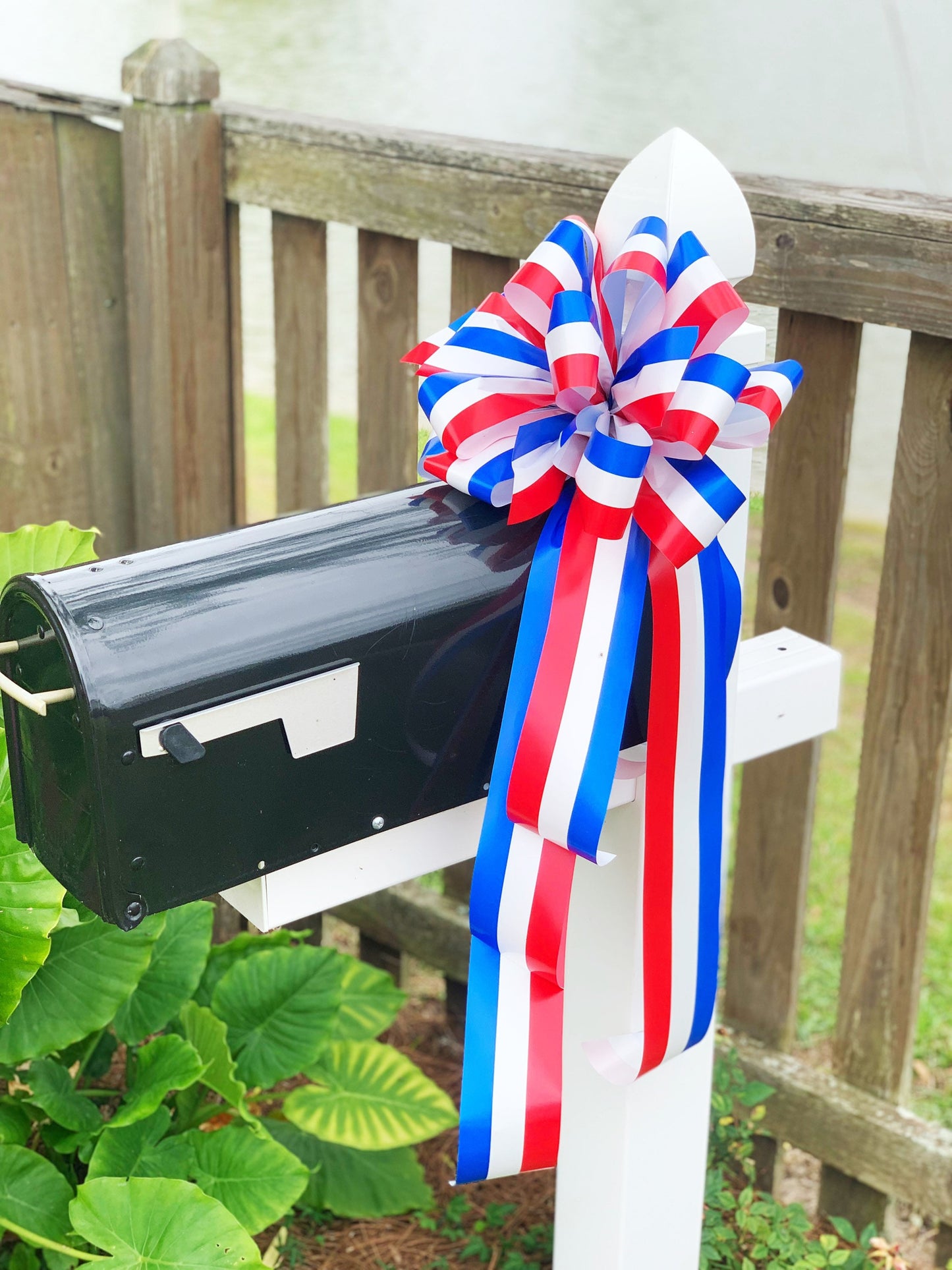 Patriotic Collection - Patriotic, Patriotic Bow, Patriotic Decor, Mailbox Bow, Wreath Bow, Red White Blue, Red White Blue Bow, Gift, 3 PACK