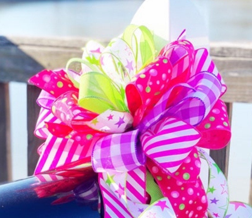 Everyday Collection - Stars, Stars Ribbon, Stars and Stripes Bow, Stars Bow, Mailbox Bow, Wreath Bow, Gift Bow, Gift, Stripes, Stripe Ribbon