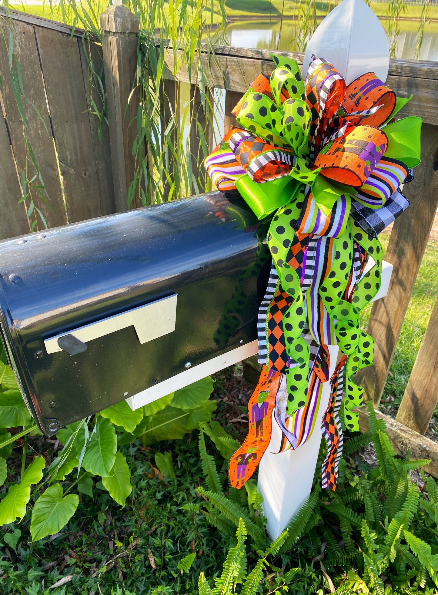 Halloween Collection - Halloween Bow, Halloween Decor,Halloween,Frankenstein Bow,Ribbon,Wreath Bow,Mailbox Bow,Decor,Frankenstein,Bow,Bows
