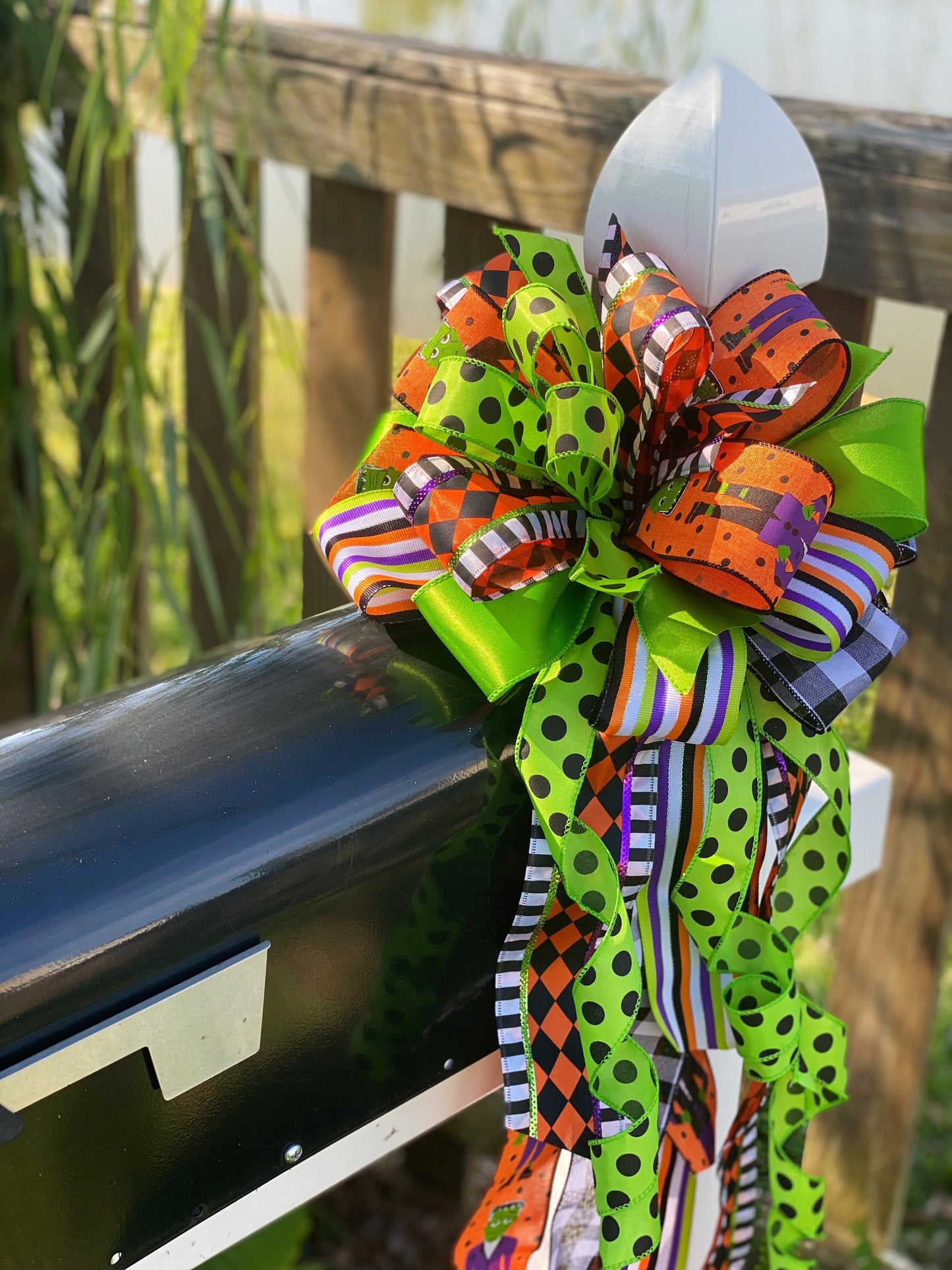 Halloween Collection - Halloween Bow, Halloween Decor,Halloween,Frankenstein Bow,Ribbon,Wreath Bow,Mailbox Bow,Decor,Frankenstein,Bow,Bows