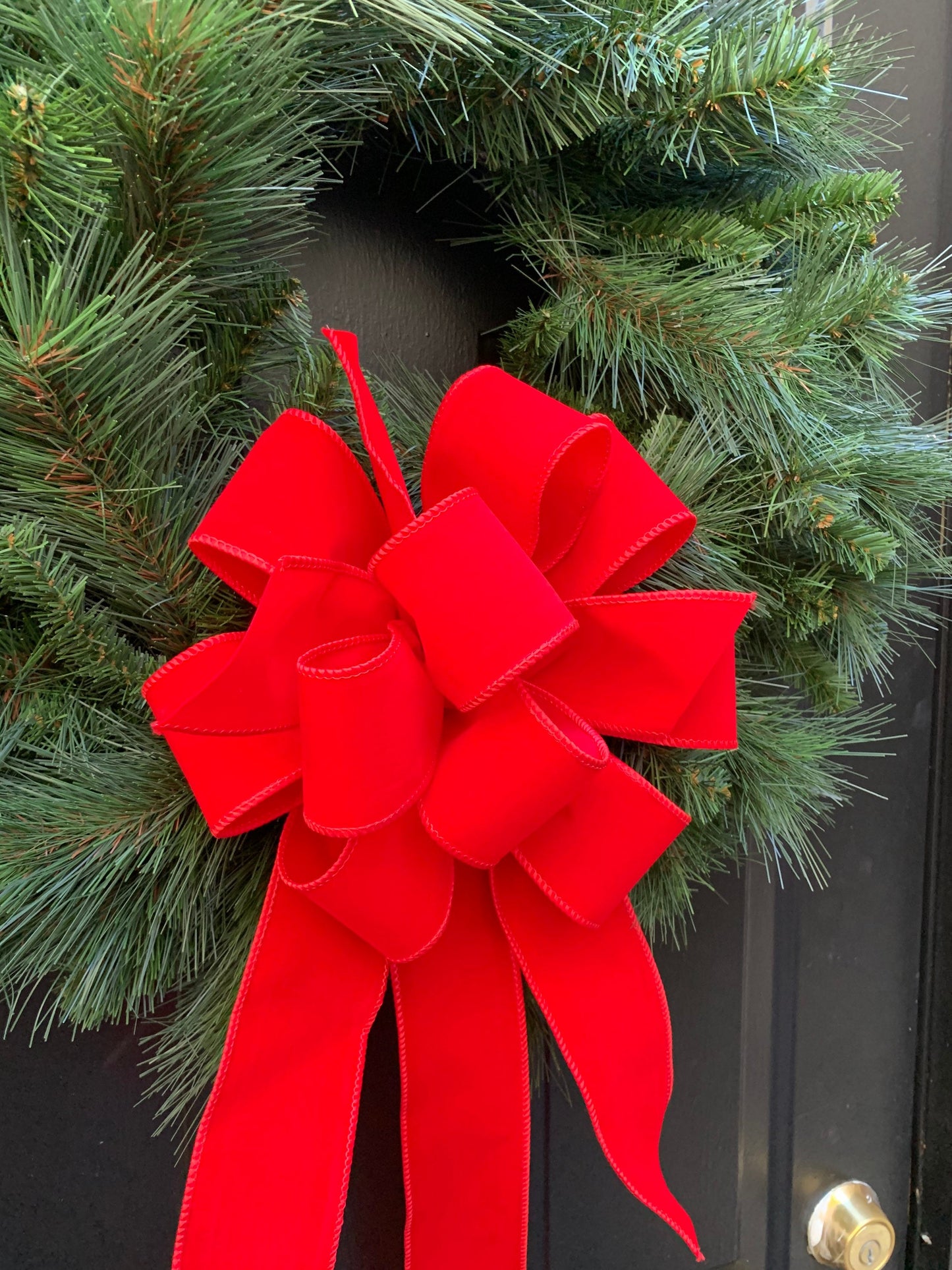 Red Velvet Bow, Red Bow, Red Velvet Bow, Red Bows, Holiday, Holiday Bows, Christmas Bow, Mailbox Bow, Bows, Bow