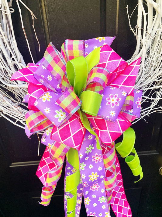 Everyday Collection - Florals, Floral Bow, Lavender Flowers, Spring Bow, Summer Bow, Mailbox Bow, Wreath Bow, Large Bow, Gift Bow, Bow, Bows