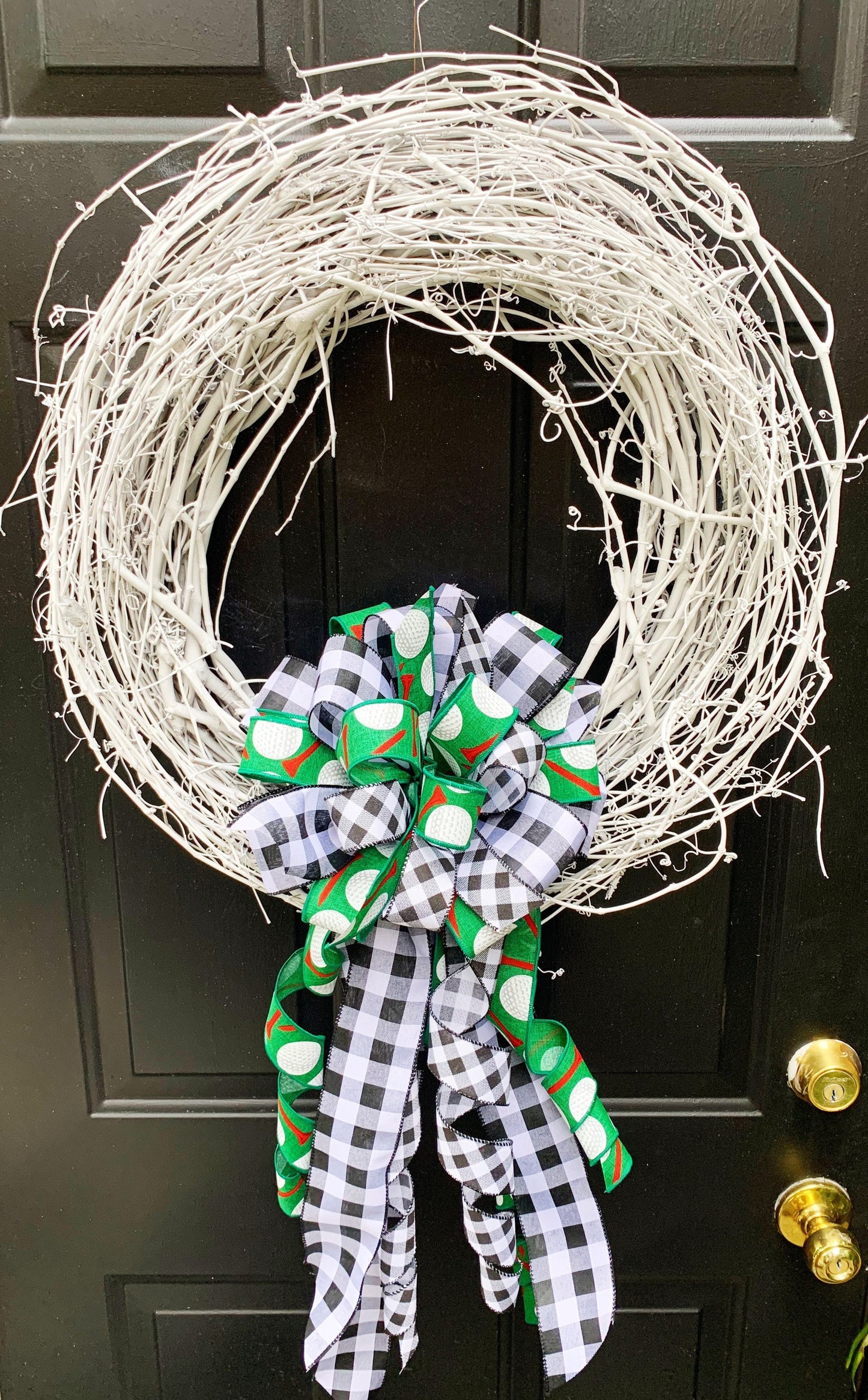 Sports Collection - Golf Bow, Golf, Golf Decor, Golf Ball Bow, Golf Ribbon, Large Bow, Bow, Bows, Mailbox Bow, Wreath Bow