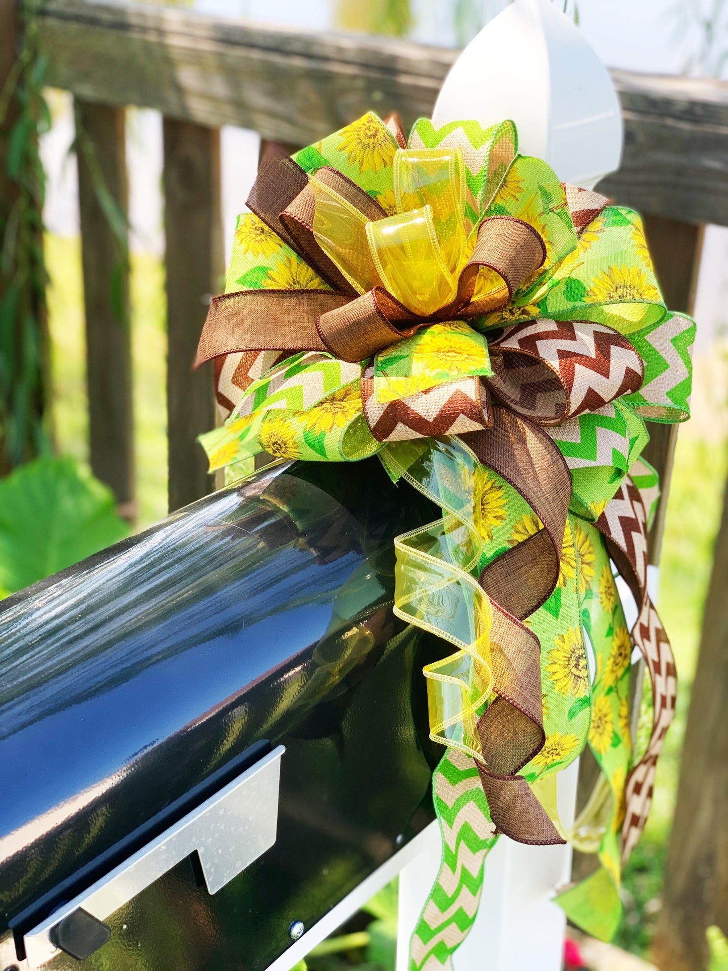 Everyday Collection -Sunflower Bow,Sunflower Decor,Sunflower,Sunflower Ribbon,Fall,Fall Bow,Mailbox Bow,Wreath Bow,Ukraine Bow, Ukraine
