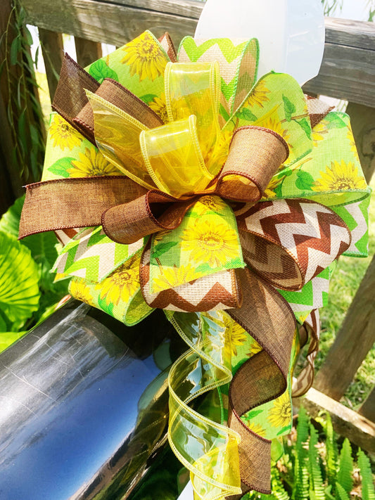 Everyday Collection -Sunflower Bow,Sunflower Decor,Sunflower,Sunflower Ribbon,Fall,Fall Bow,Mailbox Bow,Wreath Bow,Ukraine Bow, Ukraine