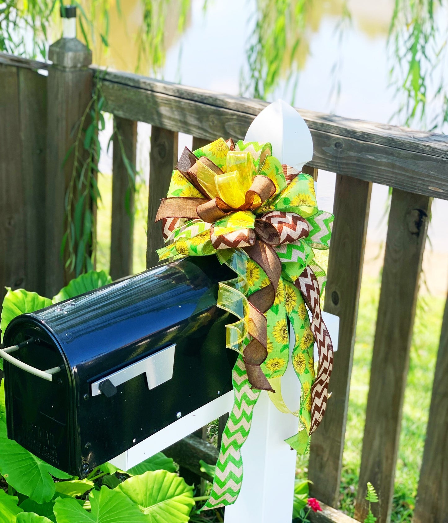 Everyday Collection -Sunflower Bow,Sunflower Decor,Sunflower,Sunflower Ribbon,Fall,Fall Bow,Mailbox Bow,Wreath Bow,Ukraine Bow, Ukraine