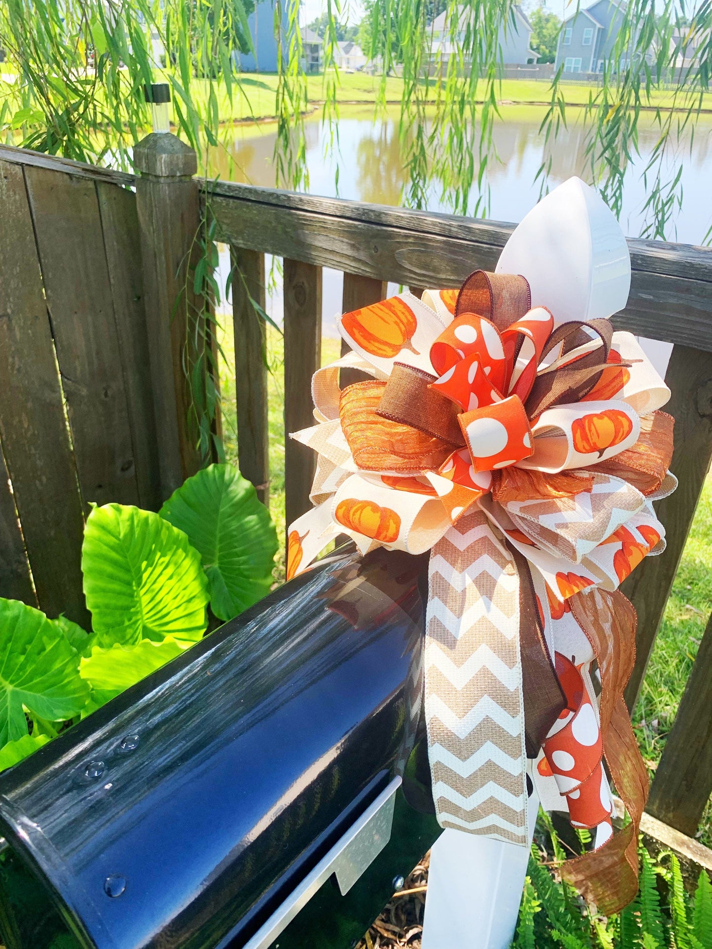 Fall Collection - Fall Bow, Fall Decor, Fall Ribbon, Pumpkin, Pumpkin Decor, Pumpkin Bow, Pumpkin Ribbon, Wreath Bow, Mailbox Bow, Large Bow