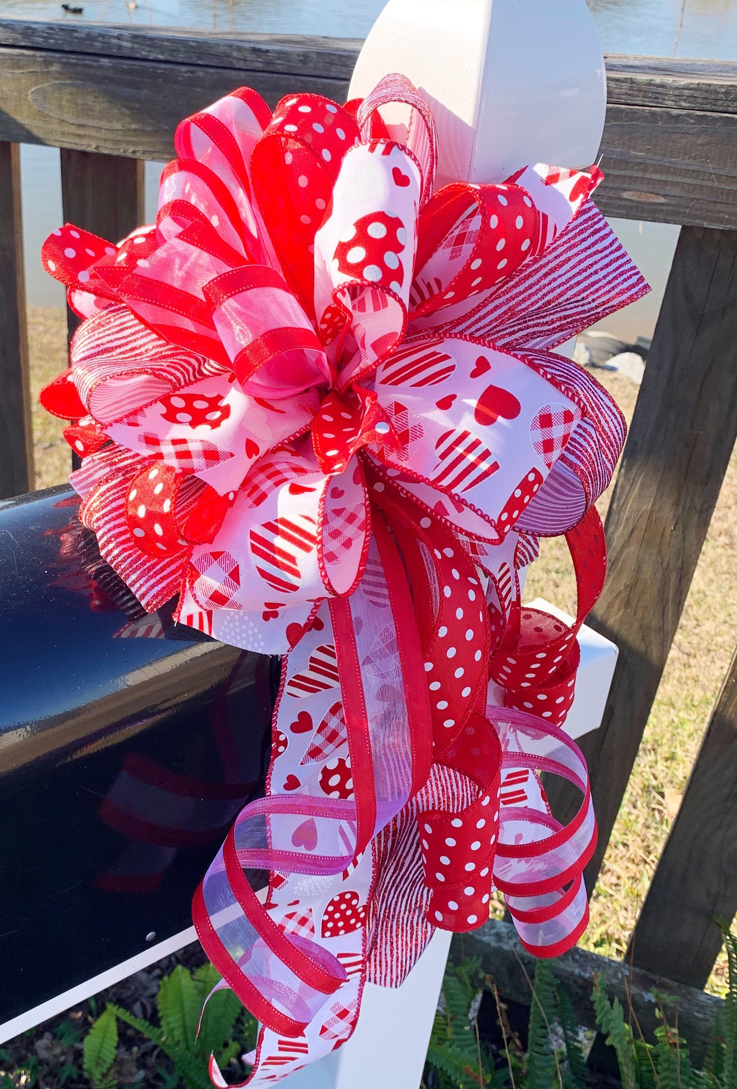 Valentines Collection - Valentines, Valentines Bow, Valentines Day Bow, Valentines Day, Bow, Bows, Mailbox Bow, Wreath Bow, Gift, Ribbon