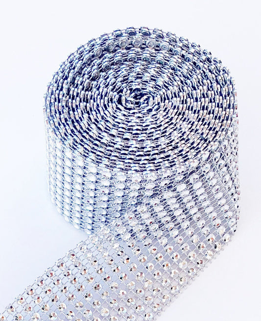 Bling Ribbon - Bling Ribbon,Bling,Silver Bling,Bling Ribbon,Silver,Silver Ribbon,Christmas,Valentines,Valentines Ribbon,Decor,Wedding Decor