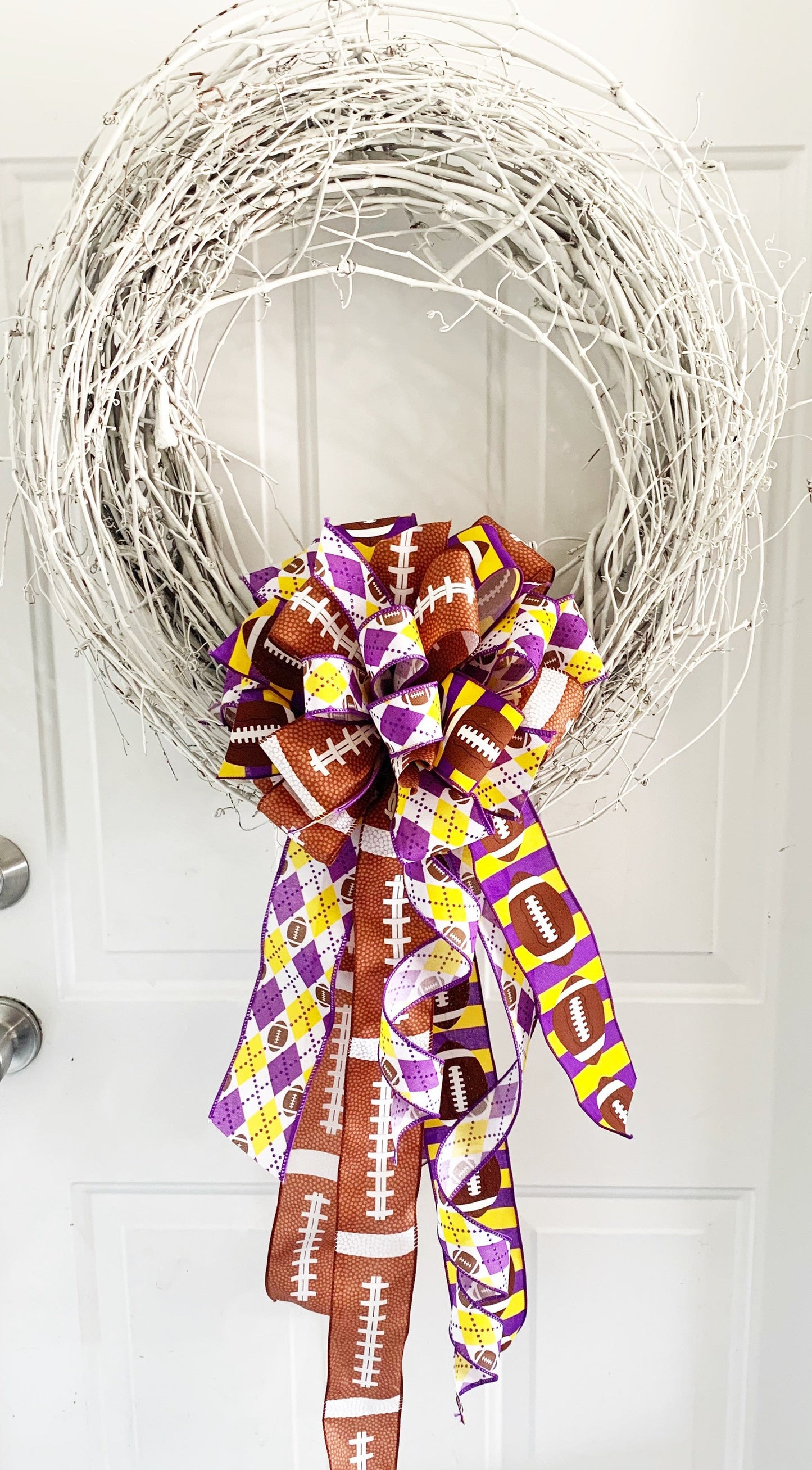 Sports Collection -Football,Football Ribbon, Football Bow,Sports Bow,Sports Decor, Football Decor,Mailbox Bow,Wreath Bow,ECU, ECU Bow